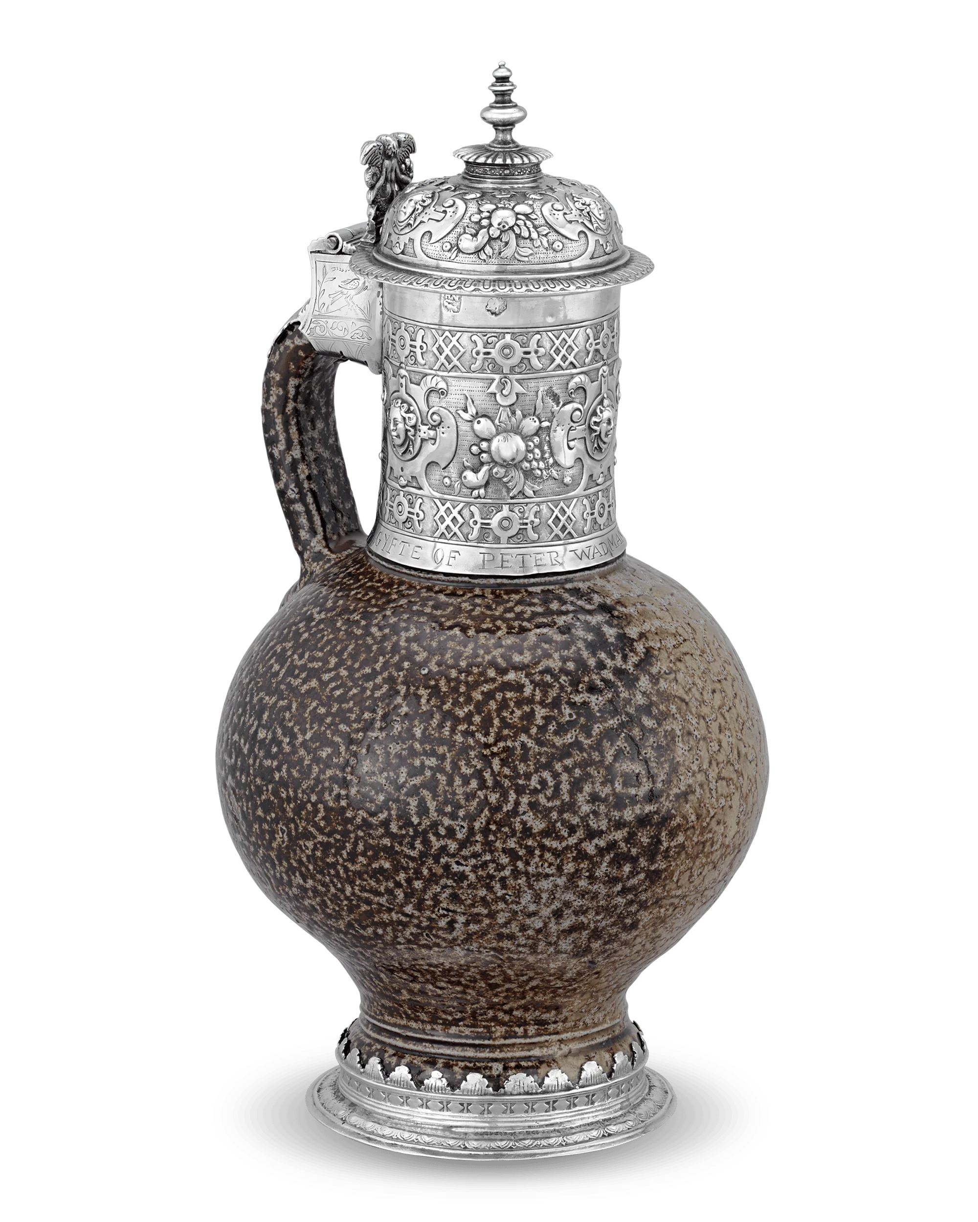 17th-Century Silver Tigerware Jug - Image 2