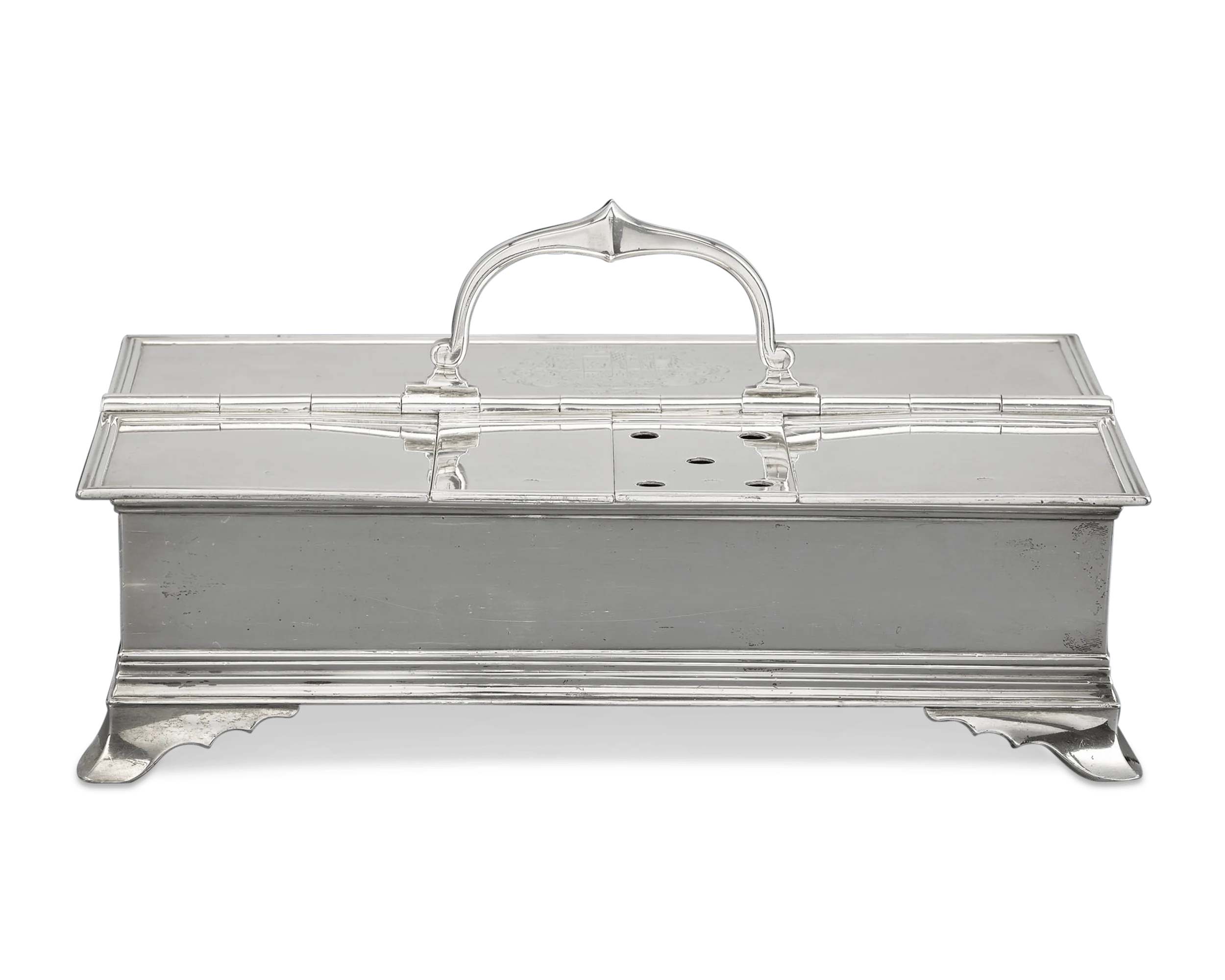 18th-Century Silver Inkwell by James Young - Image 5