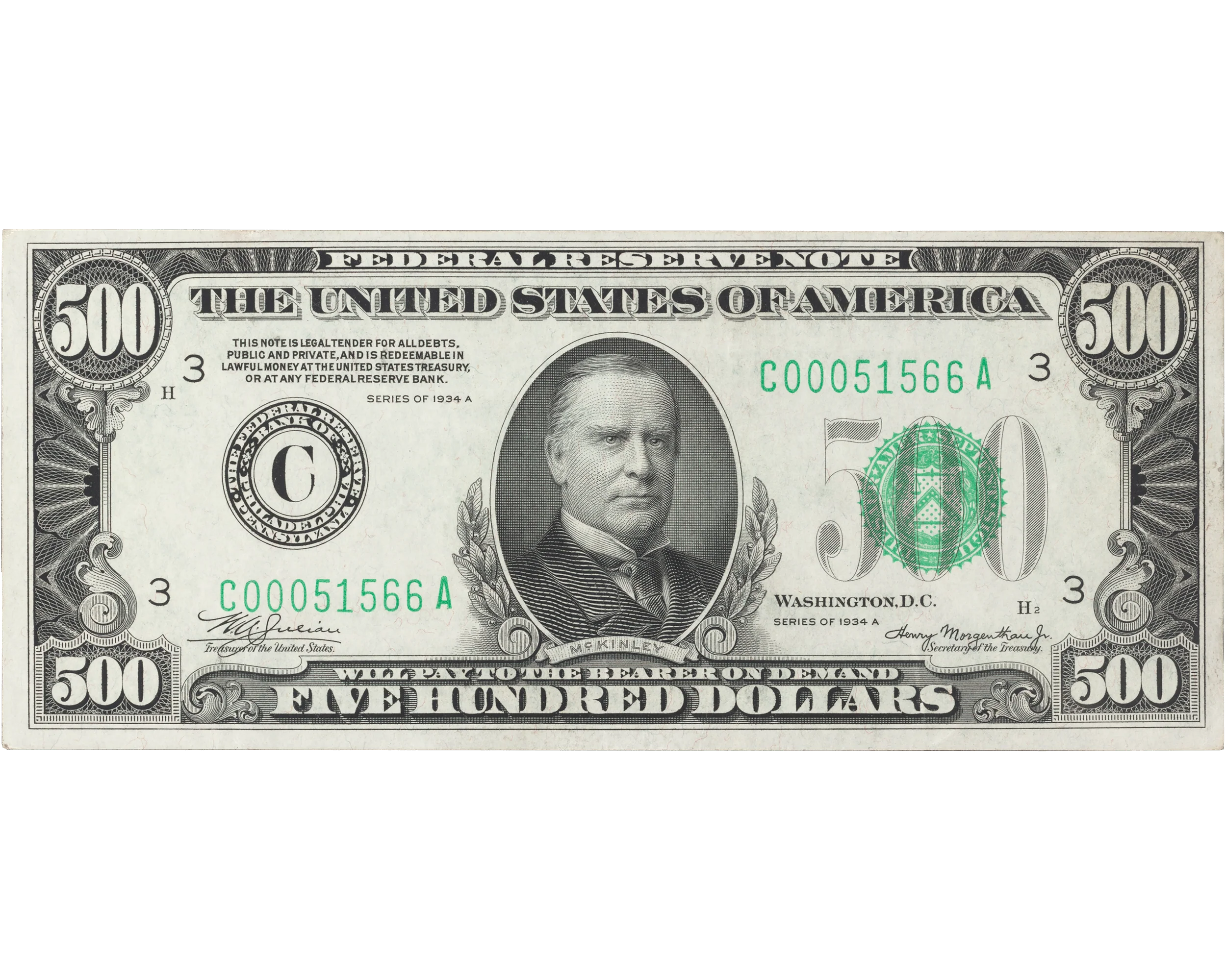 1934 $500 Federal Reserve Note