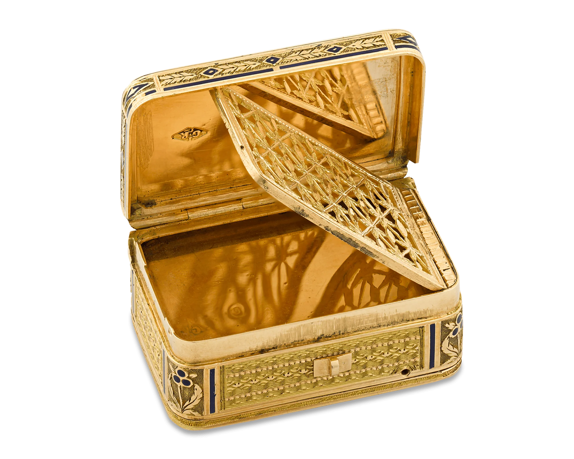 19th-Century Swiss Gold Musical Vinaigrette - Image 4