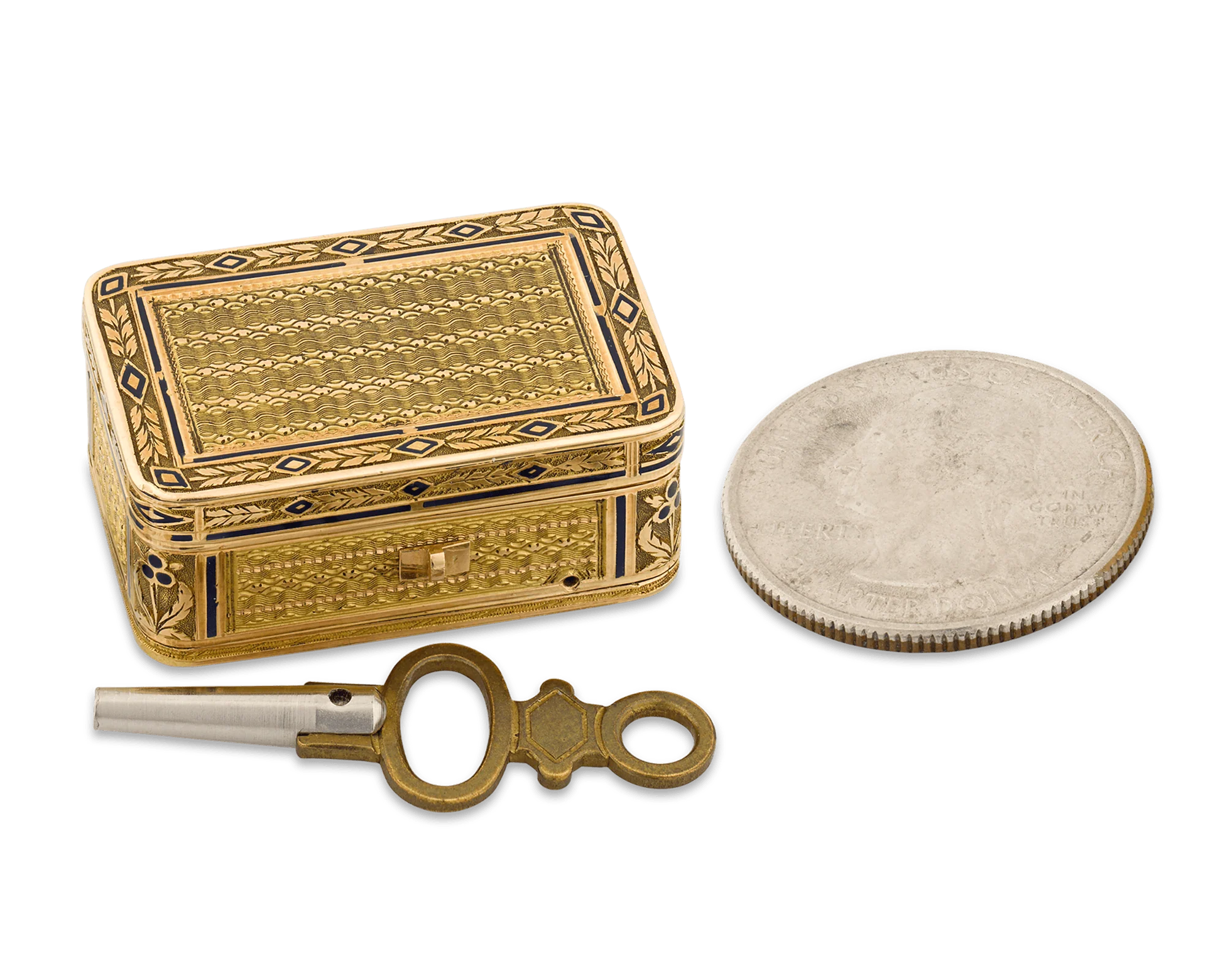 19th-Century Swiss Gold Musical Vinaigrette - Image 5