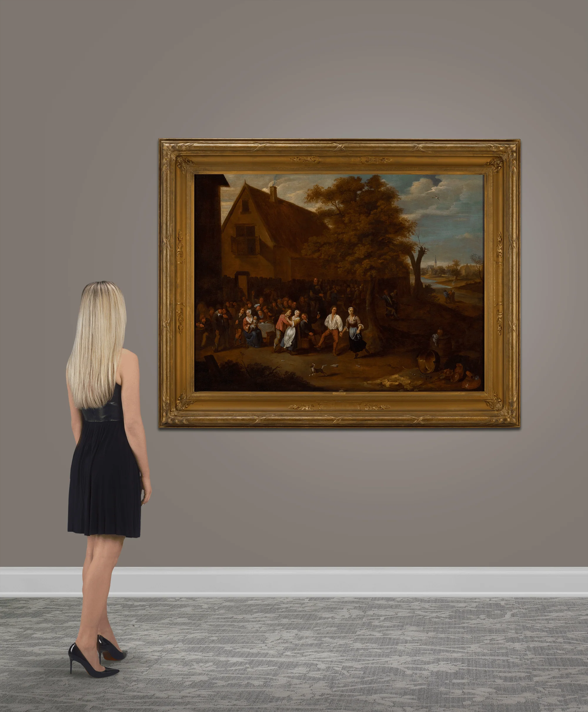 A Peasant Country Scene by Jan Thomas van Kessel - Image 6