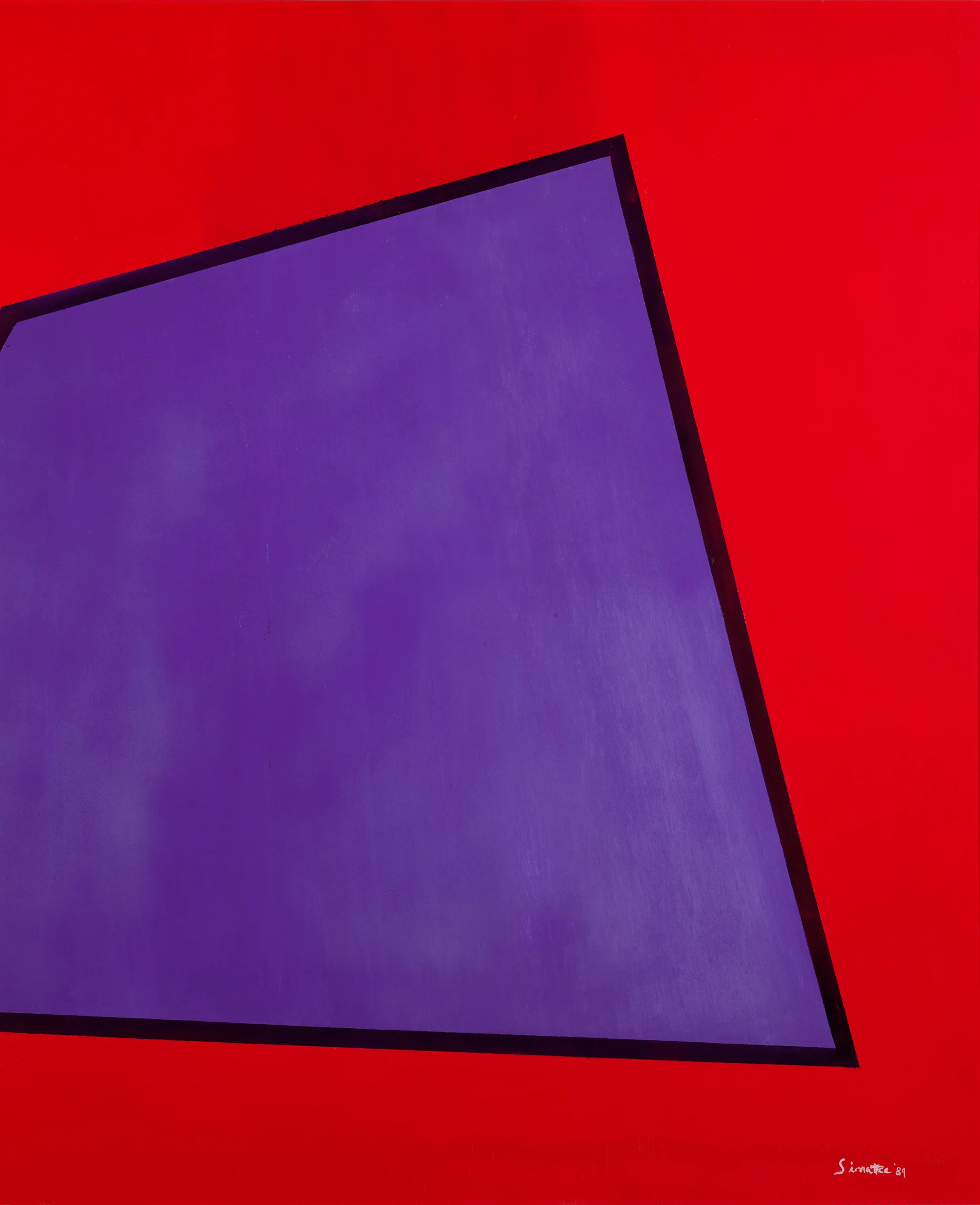 Abstract with Blue on Red by Frank Sinatra - Image 4