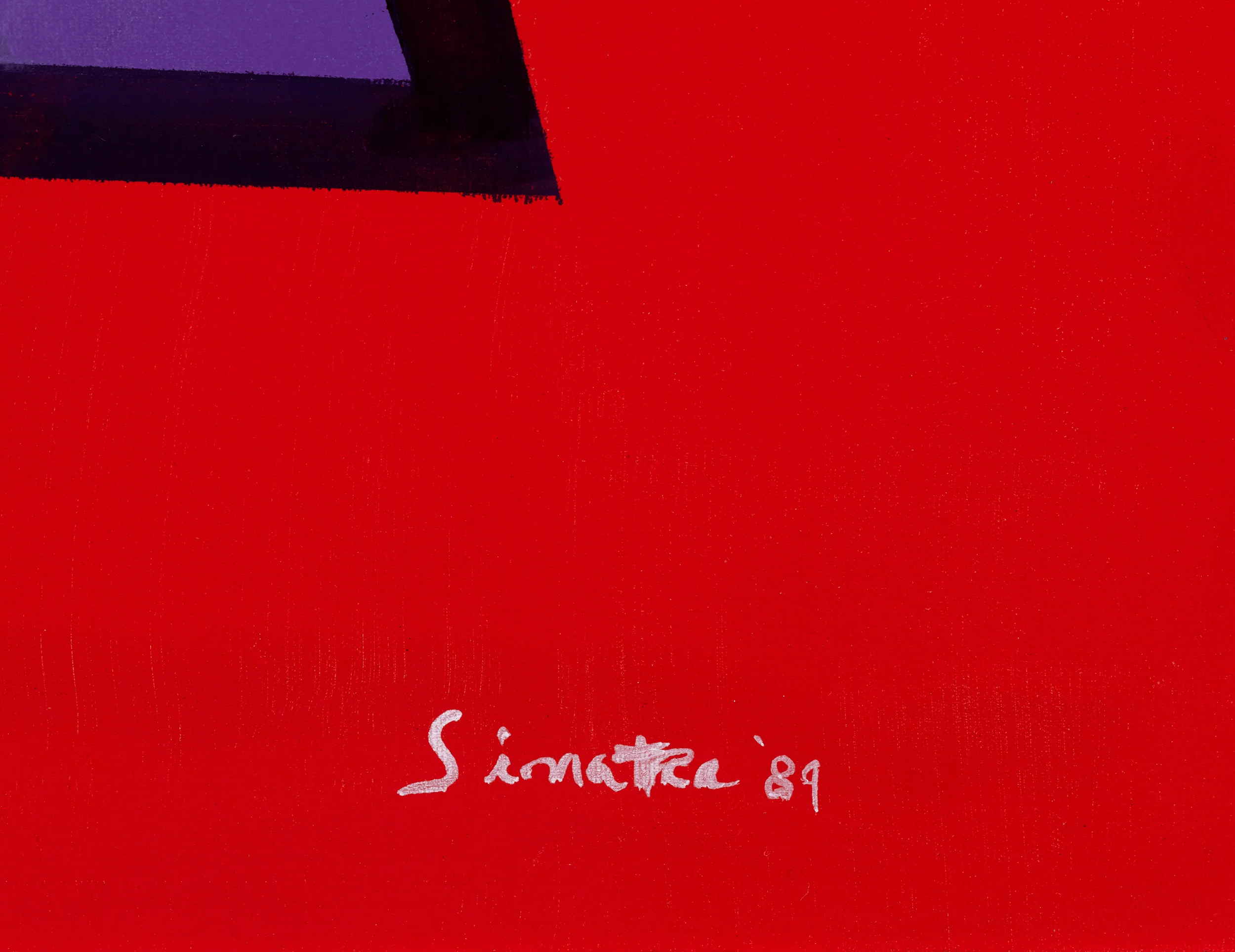 Abstract with Blue on Red by Frank Sinatra - Image 5