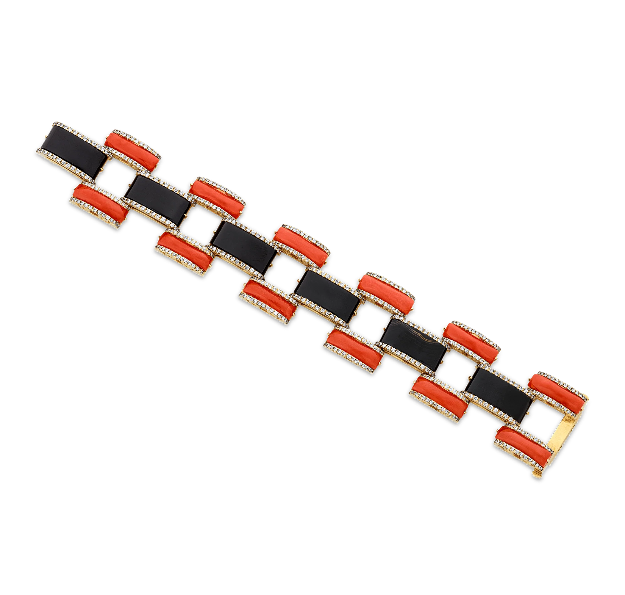 Aletto Brothers Coral and Onyx Bracelet - Image 2