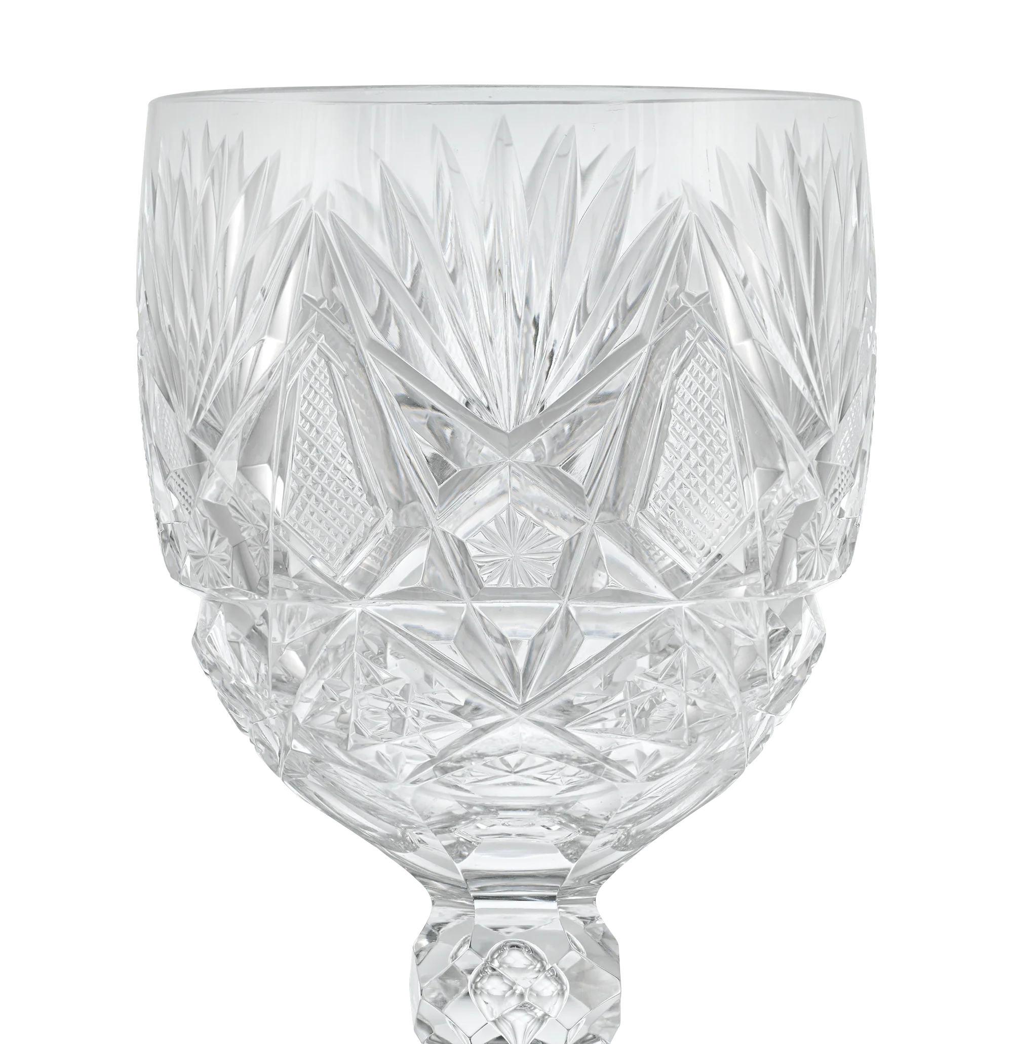 American Brilliant Cut Glass Goblet - Image 3