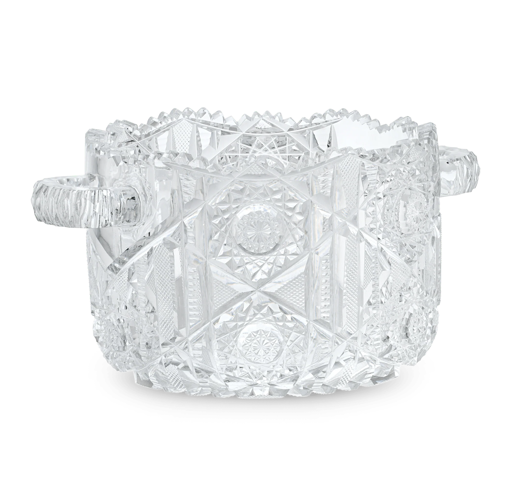 American Brilliant Period Cut Glass Ice Bucket - Image 2