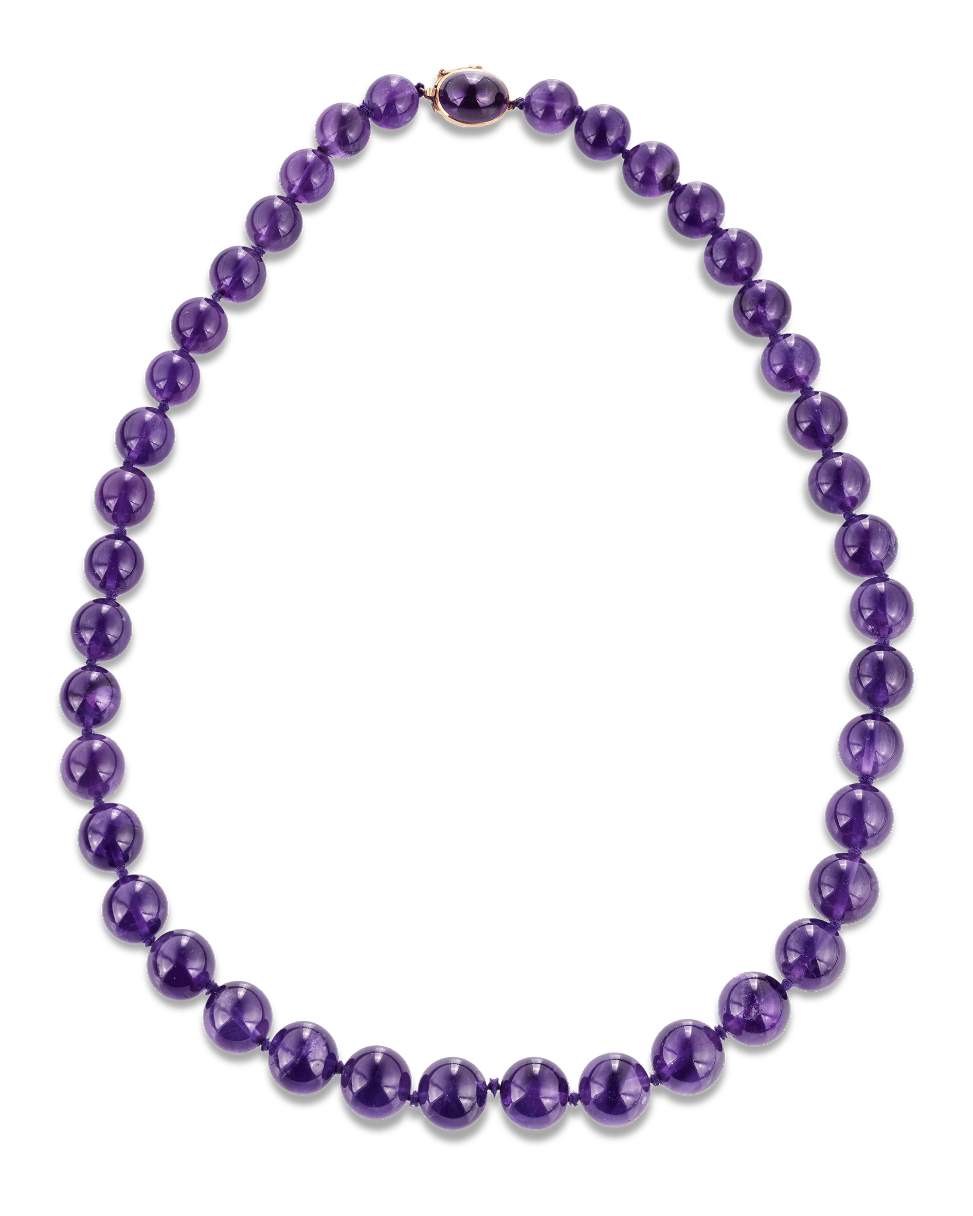 Amethyst Bead Necklace, 400.00 Carats
