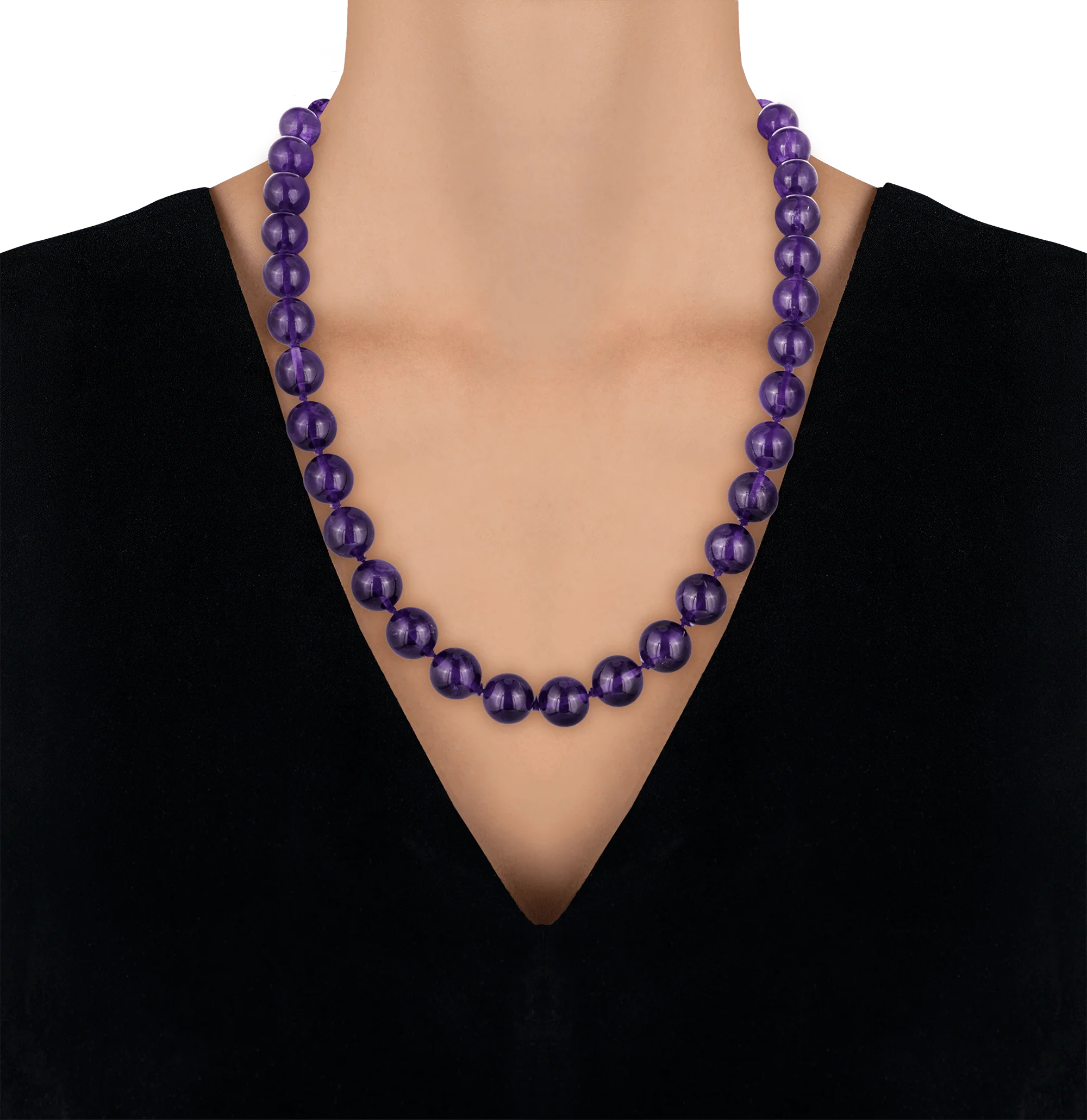 Amethyst Bead Necklace, 400.00 Carats - Image 2