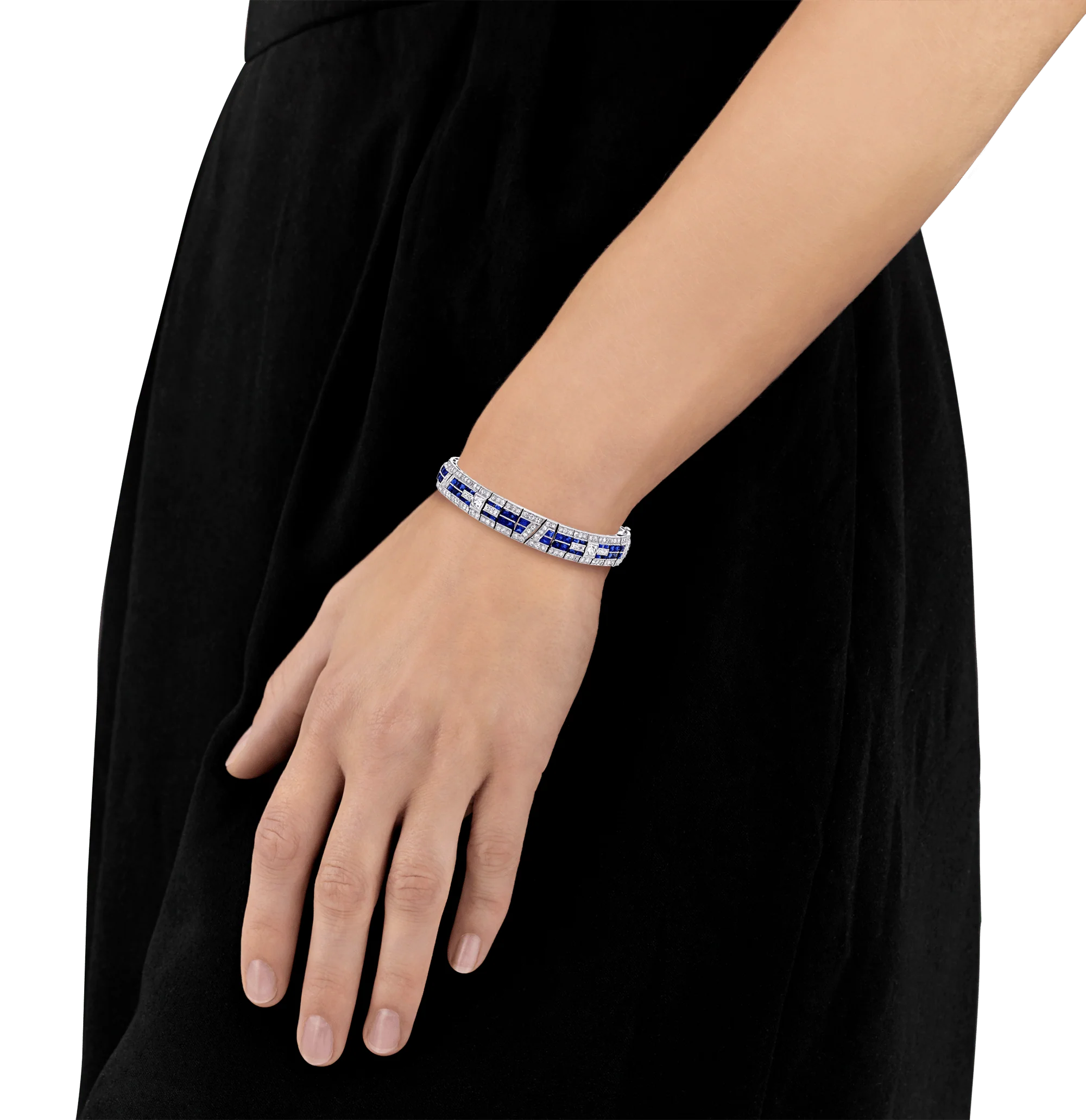Art Deco Diamond and Sapphire Bracelet - Image 2