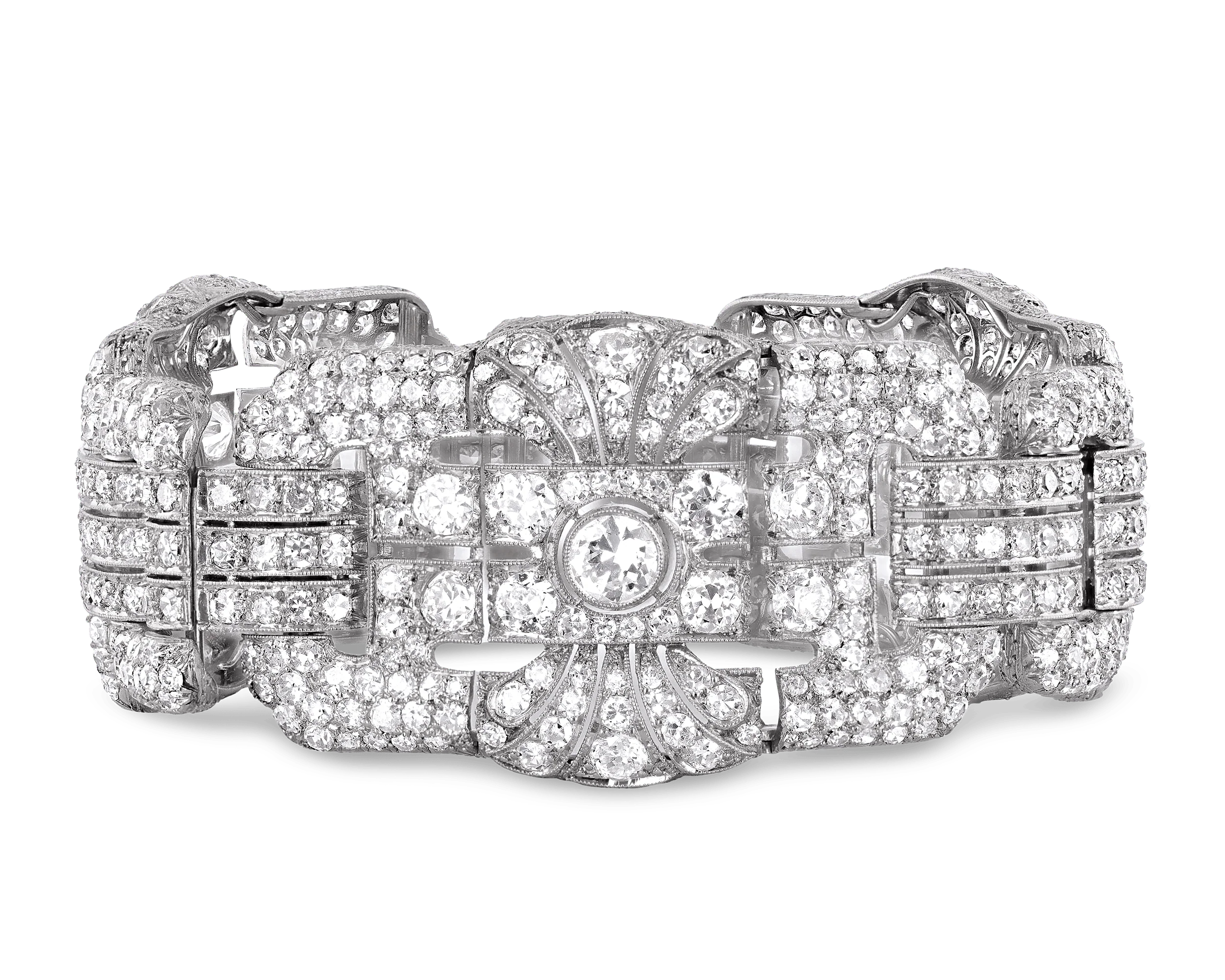 Art Deco Diamond Bracelet, 25.90 Carats