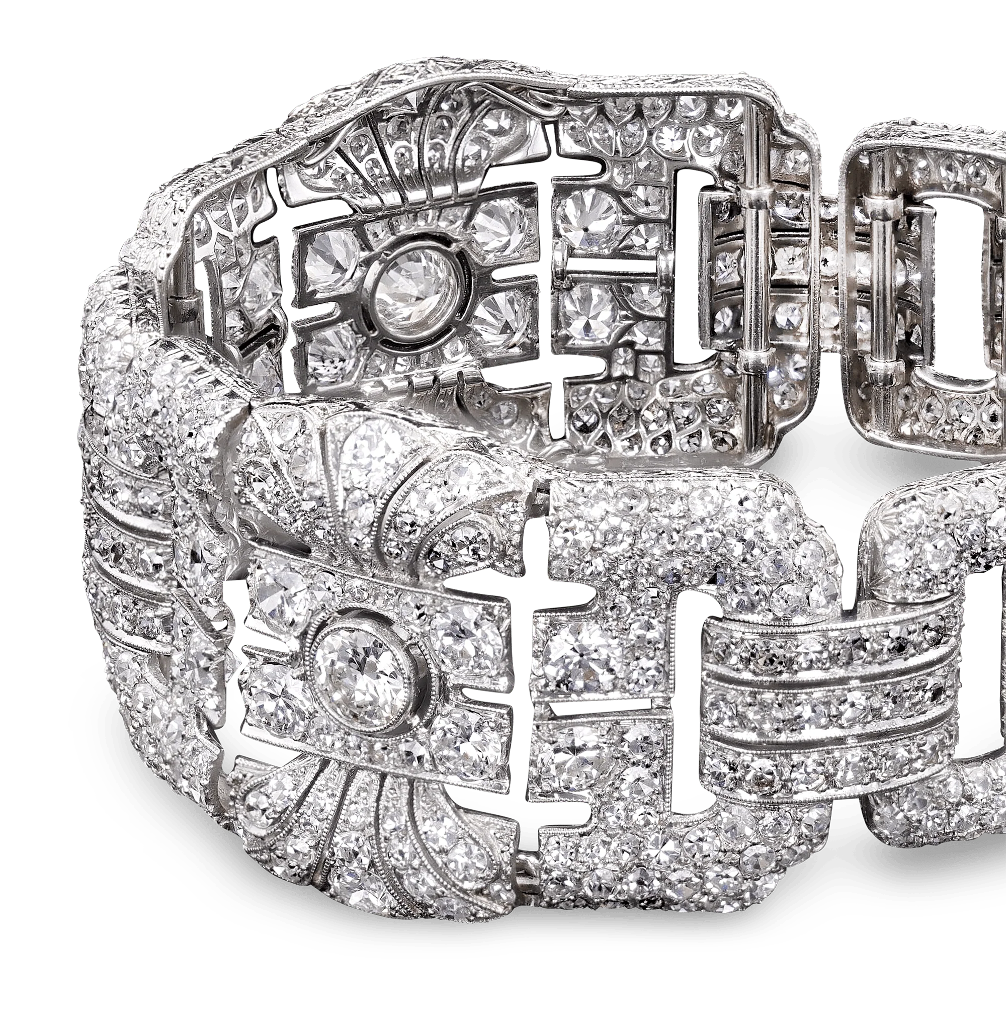 Art Deco Diamond Bracelet, 25.90 Carats - Image 2