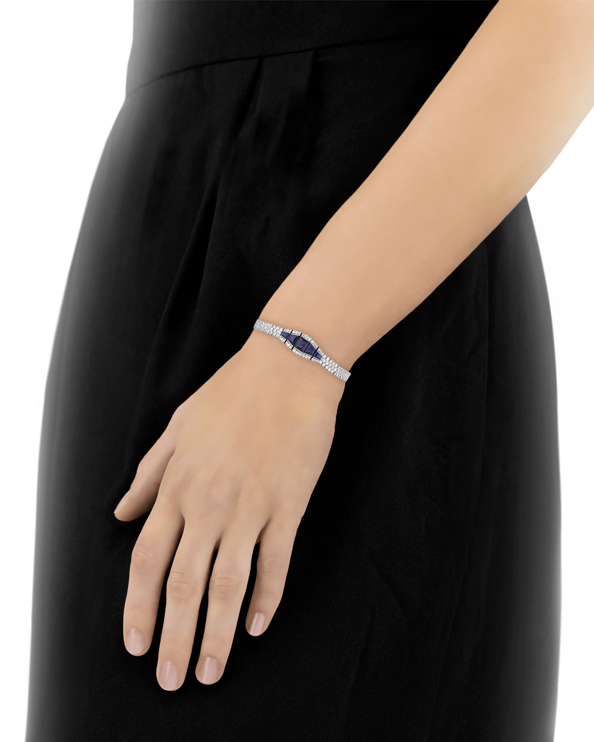 Art Deco Sapphire and Diamond Bracelet - Image 3