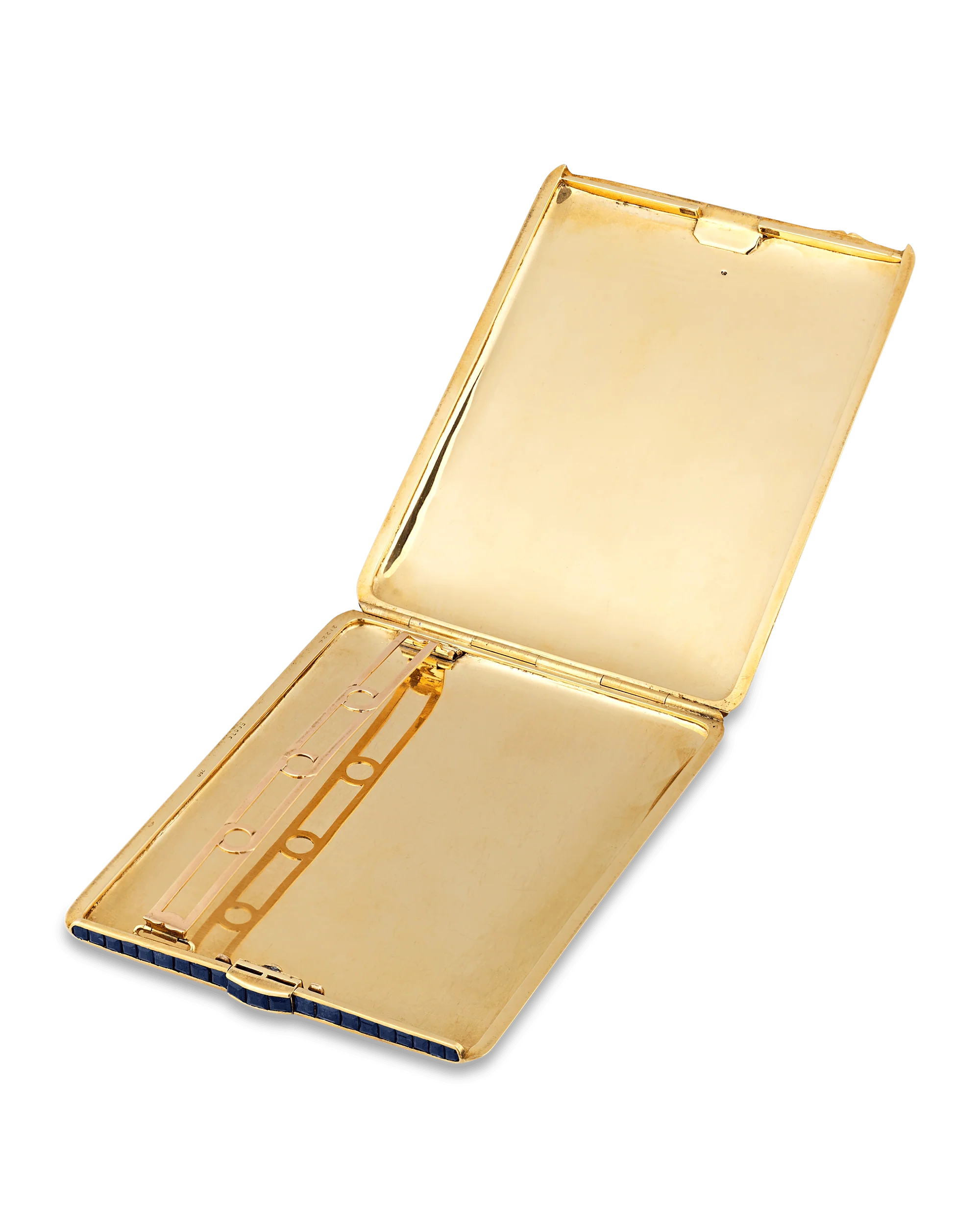Art Deco Sapphire and Enamel Cigarette Case - Image 3