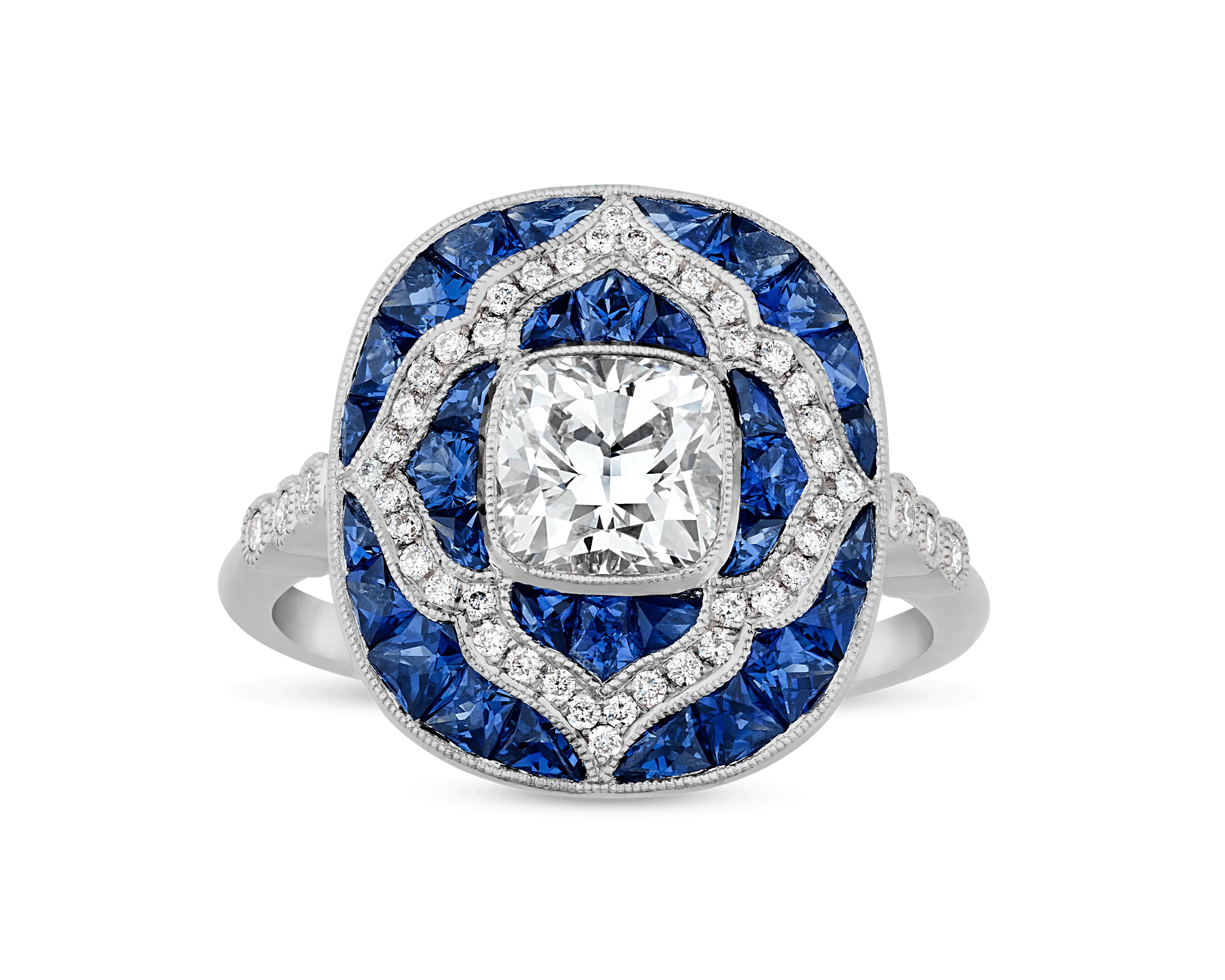 Art Deco-Style Diamond Ring, 1.07 Carats