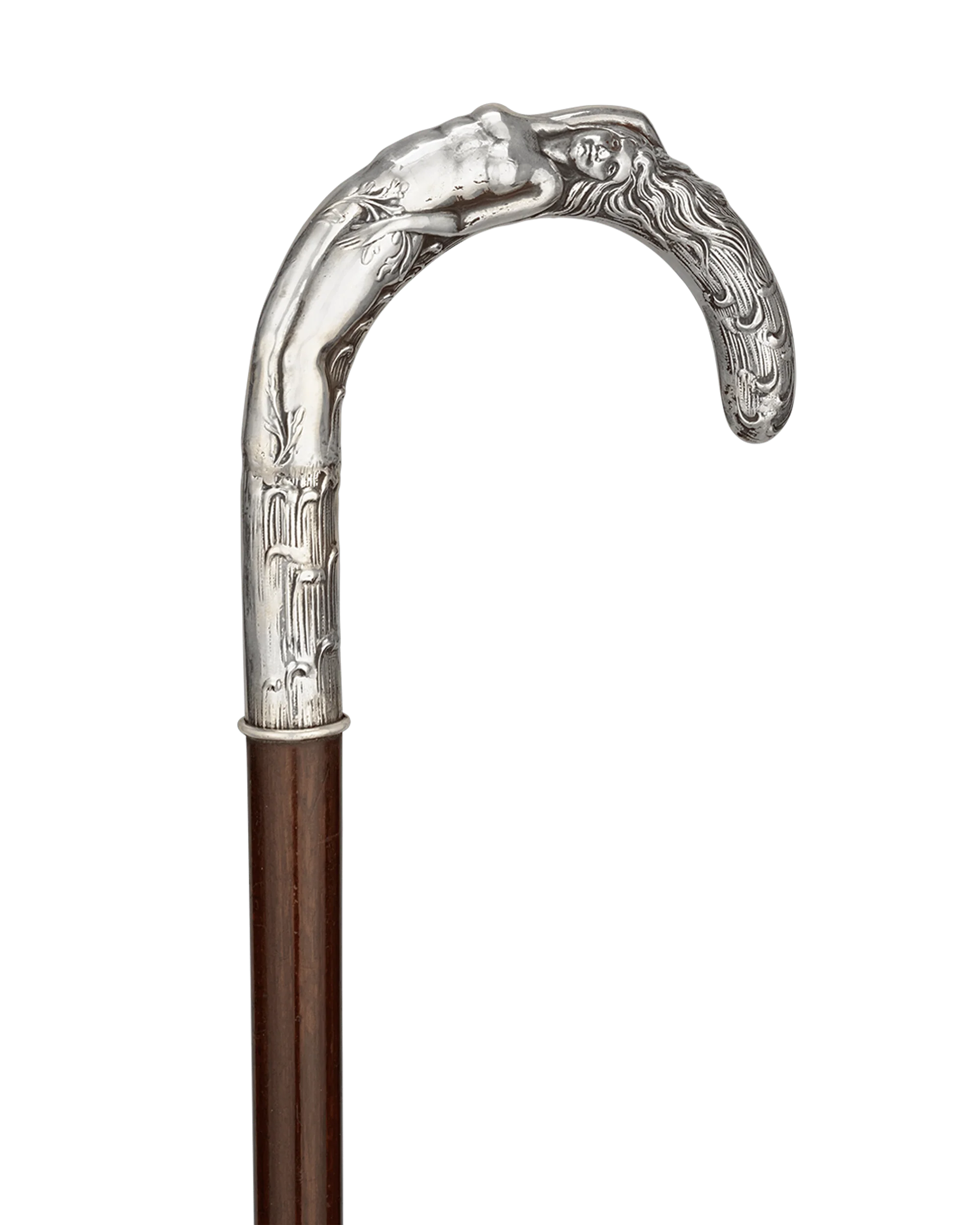 Art Nouveau Silver Nude Cane - Image 2