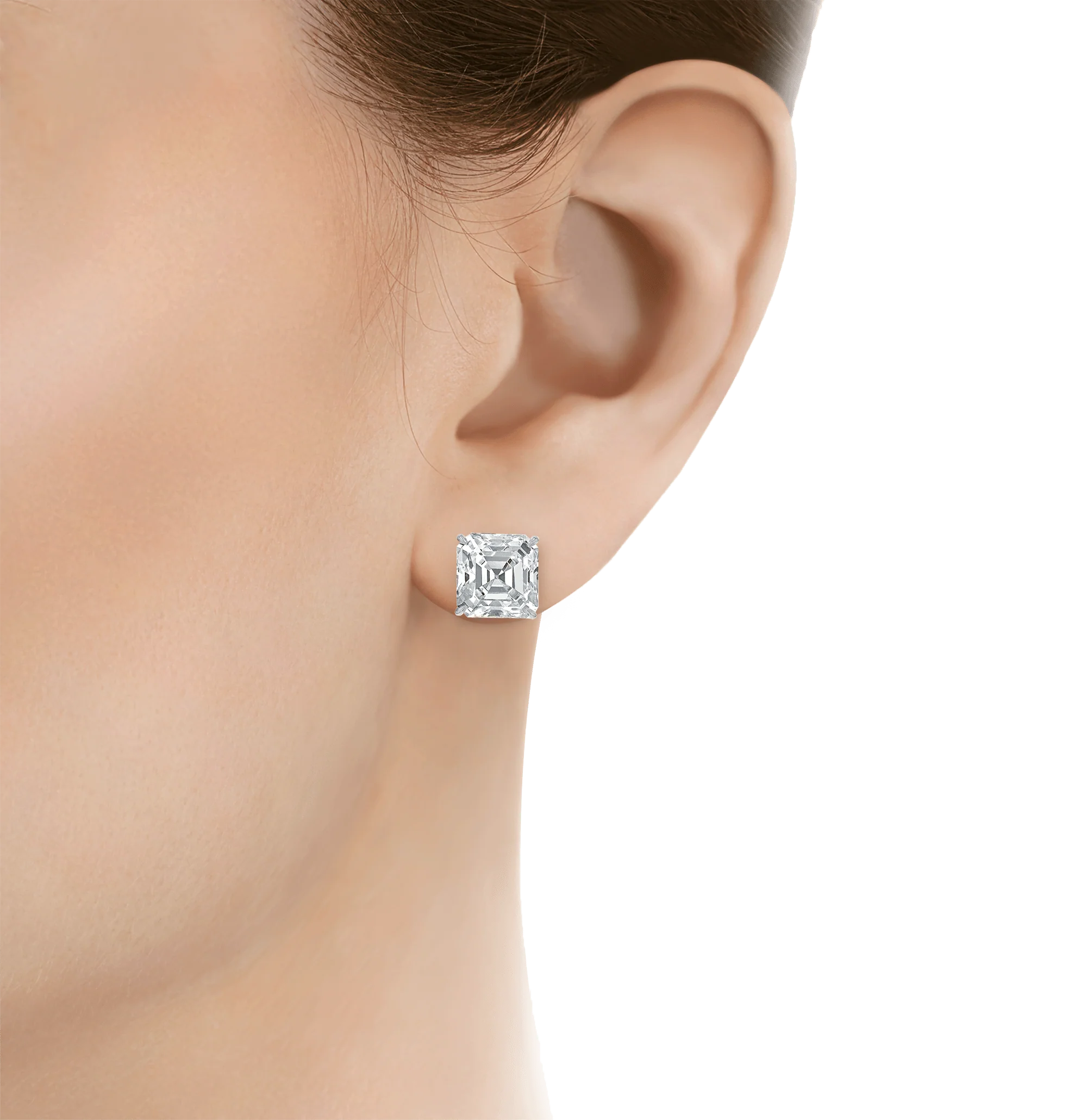 Asscher-Cut Diamond Earrings - Image 3