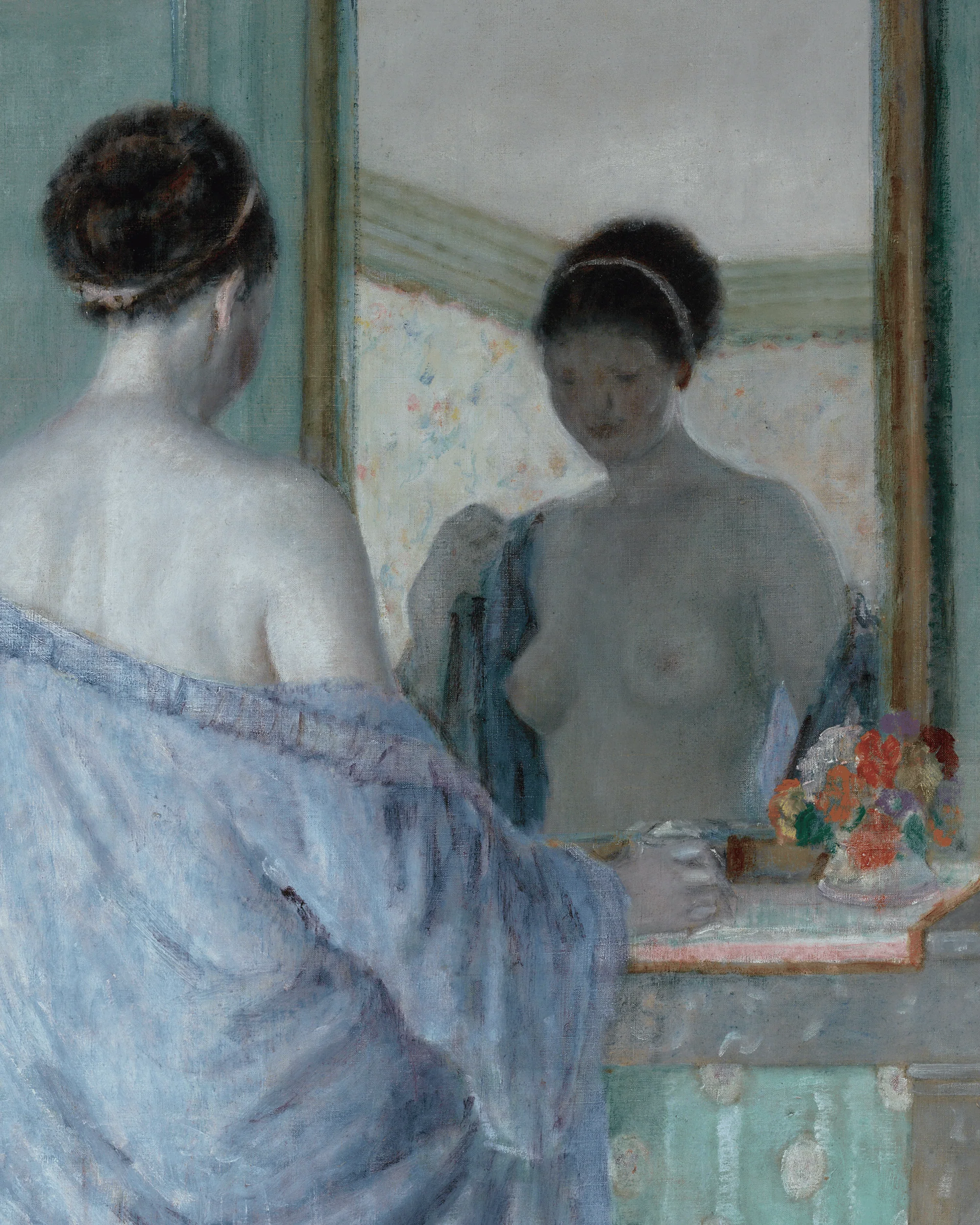 At the Mirror by Frederick Carl Frieseke - Image 3