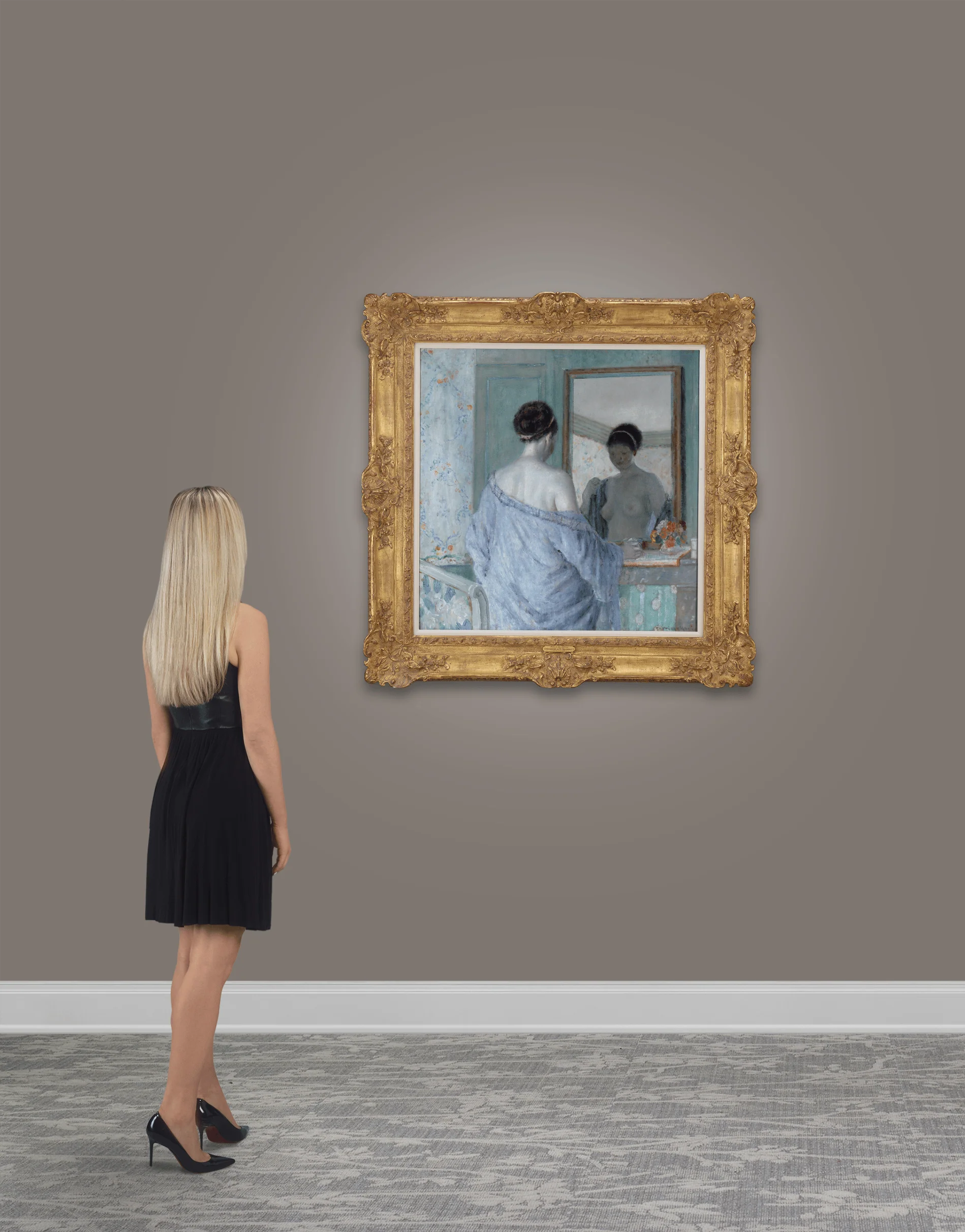 At the Mirror by Frederick Carl Frieseke - Image 5