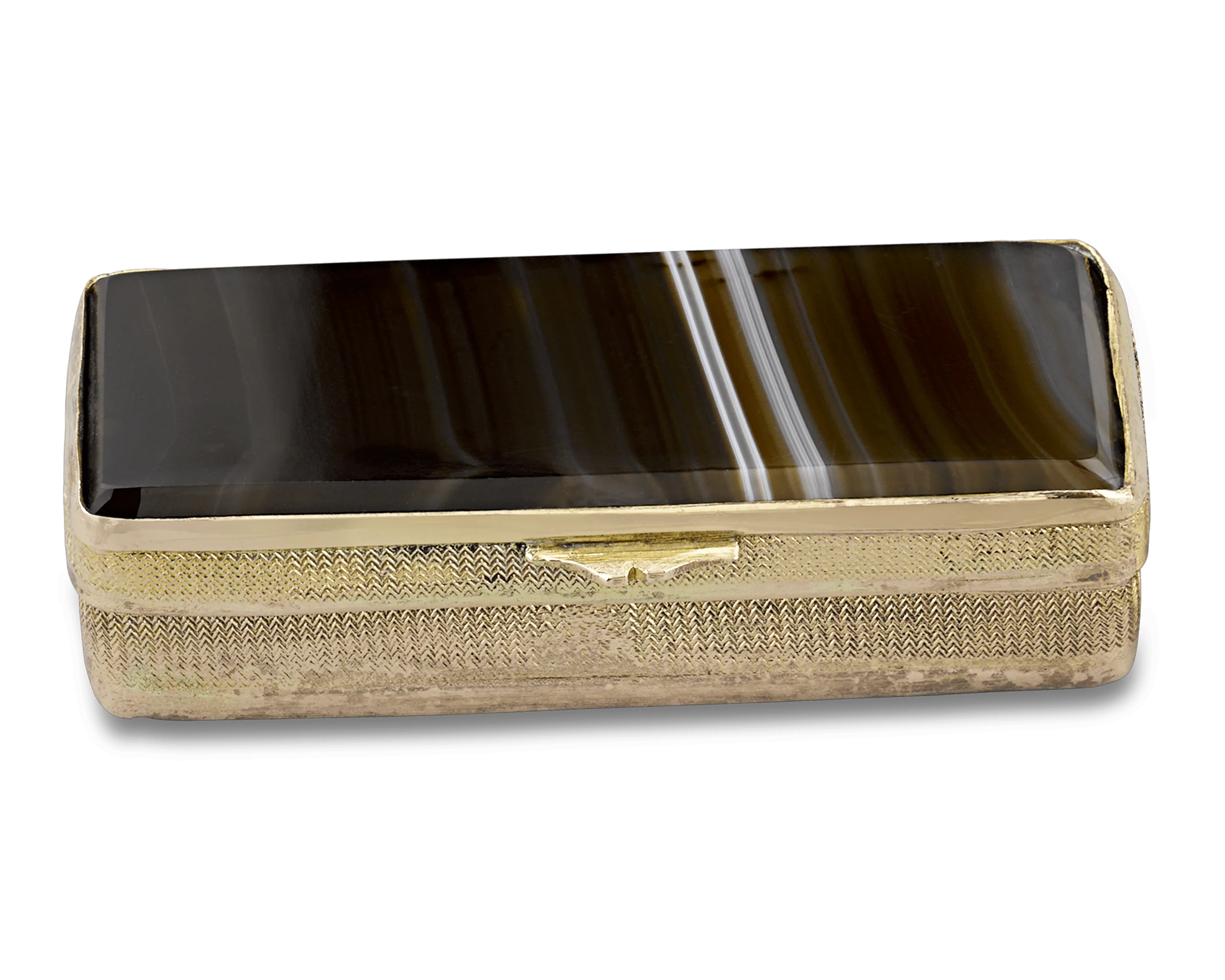Black Agate Snuff Box