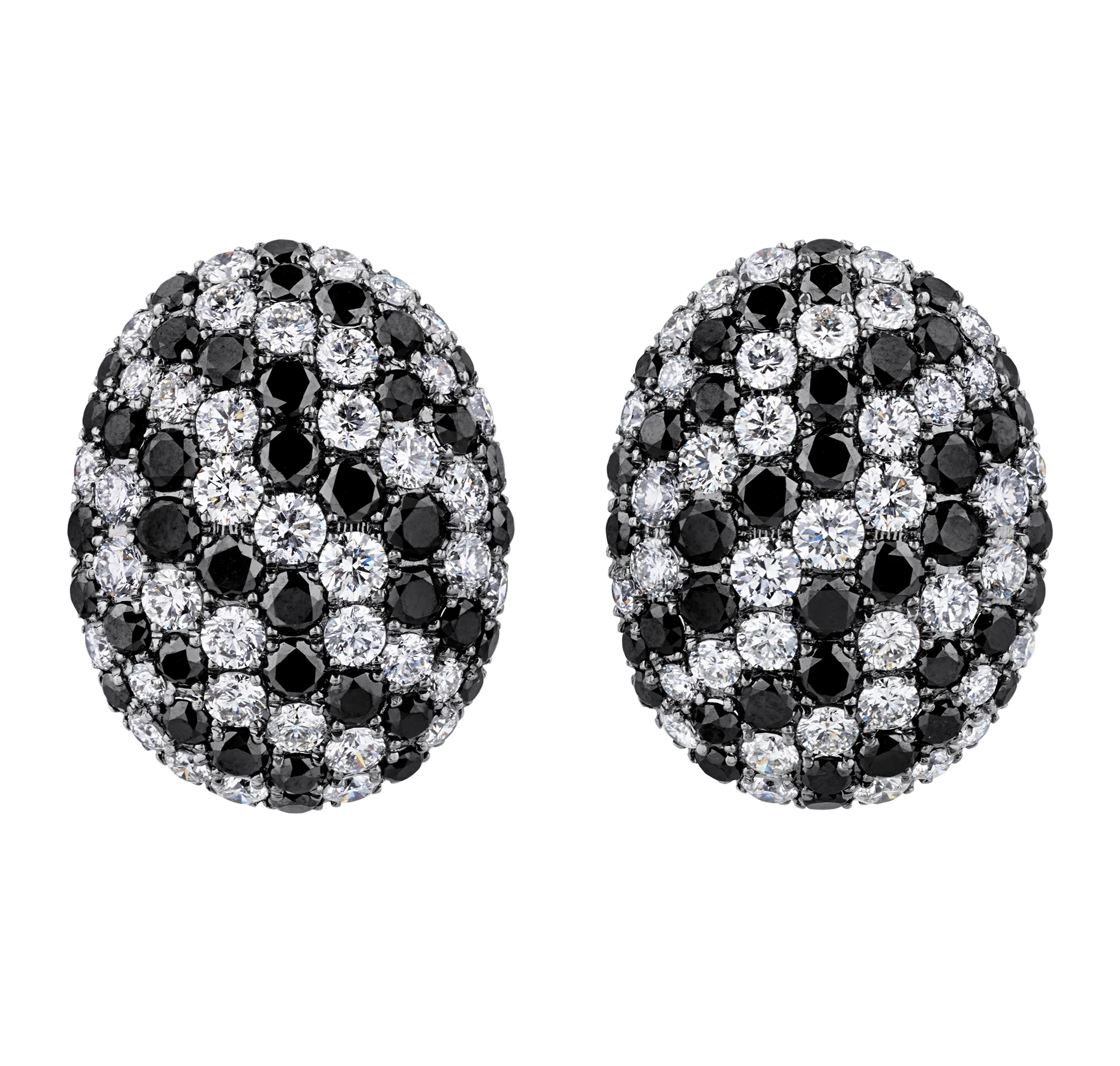 Black and White Diamond Earrings