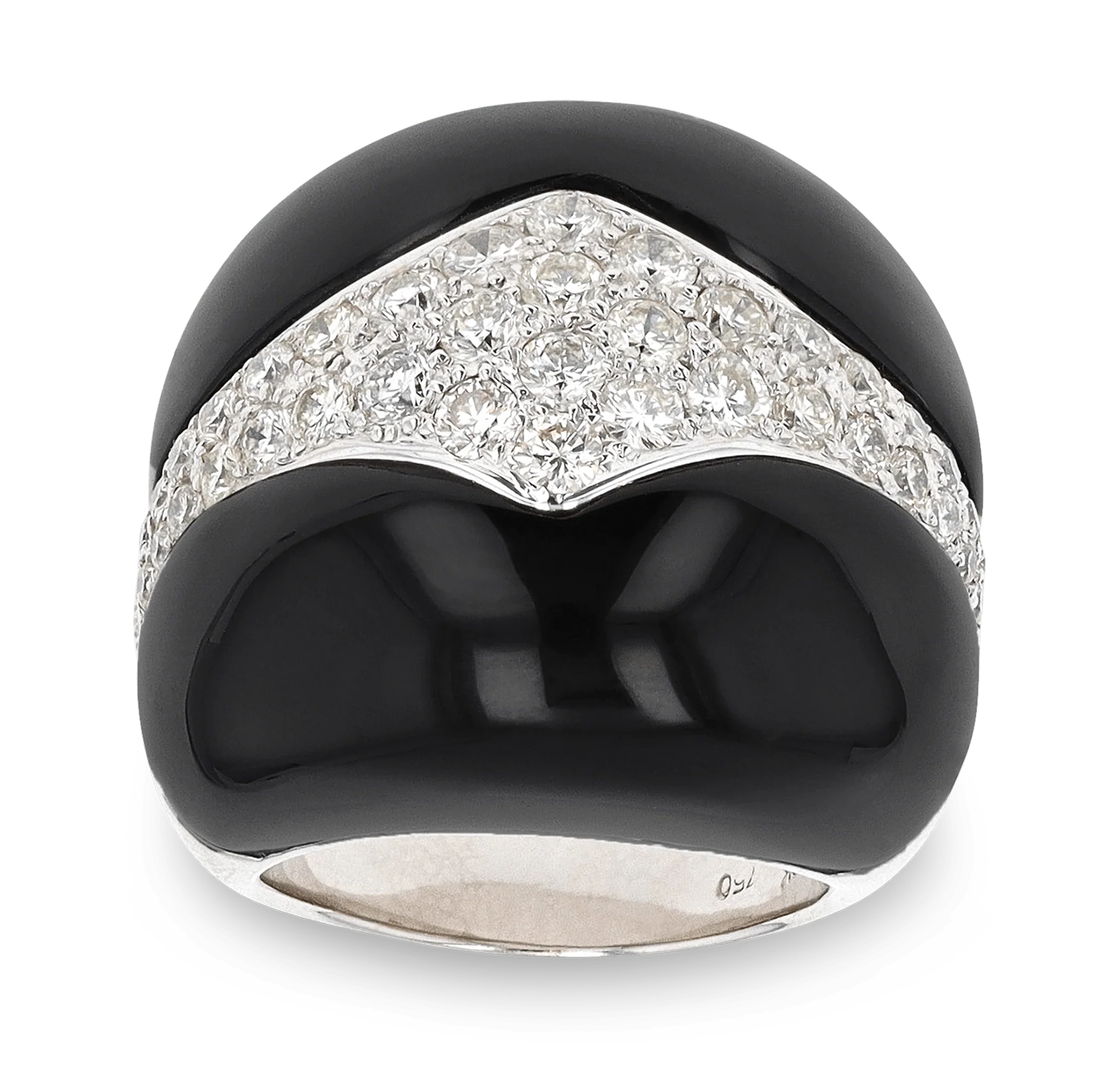 Black Onyx and Diamond Ring