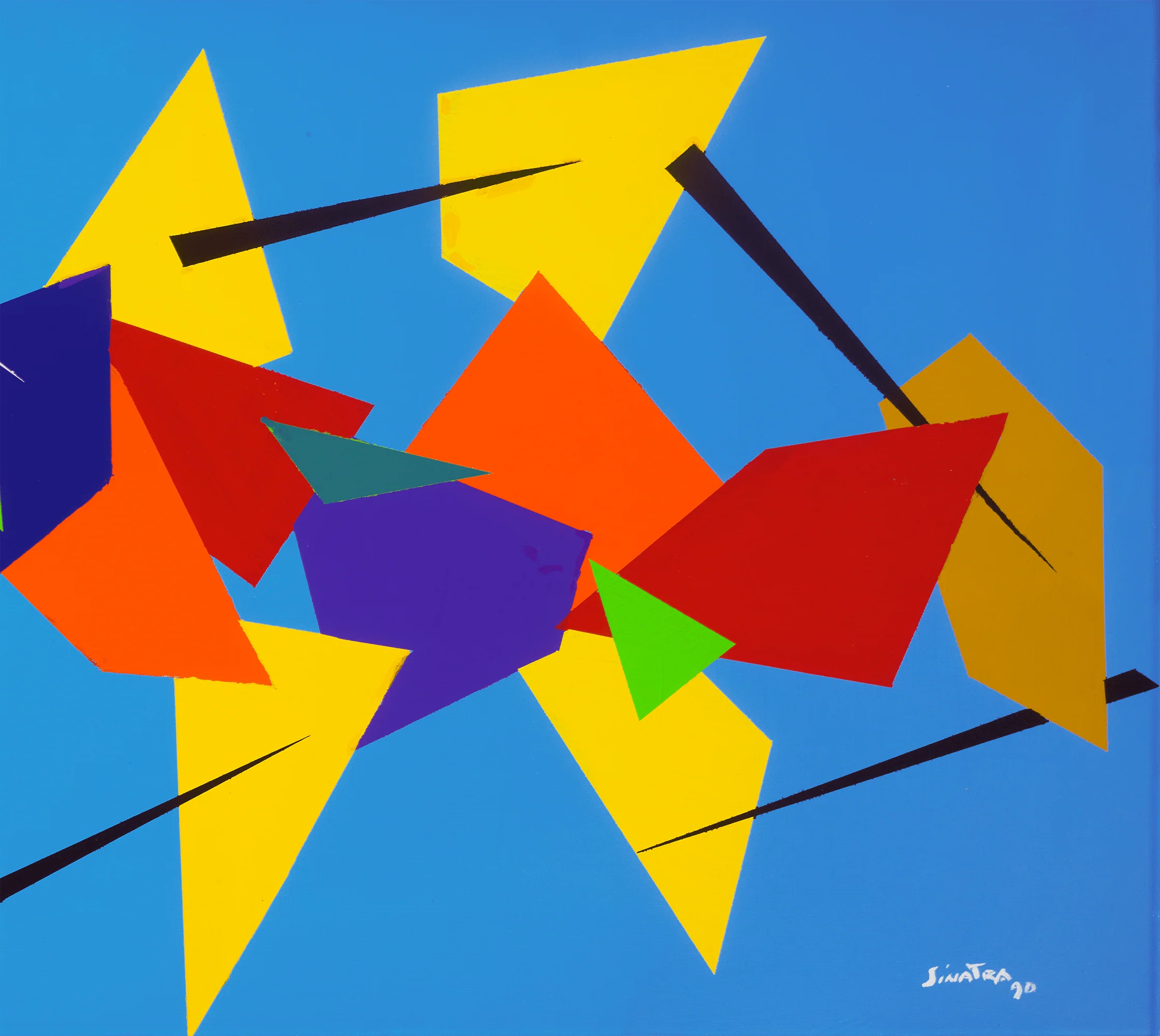 Blue Abstract by Frank Sinatra - Image 4