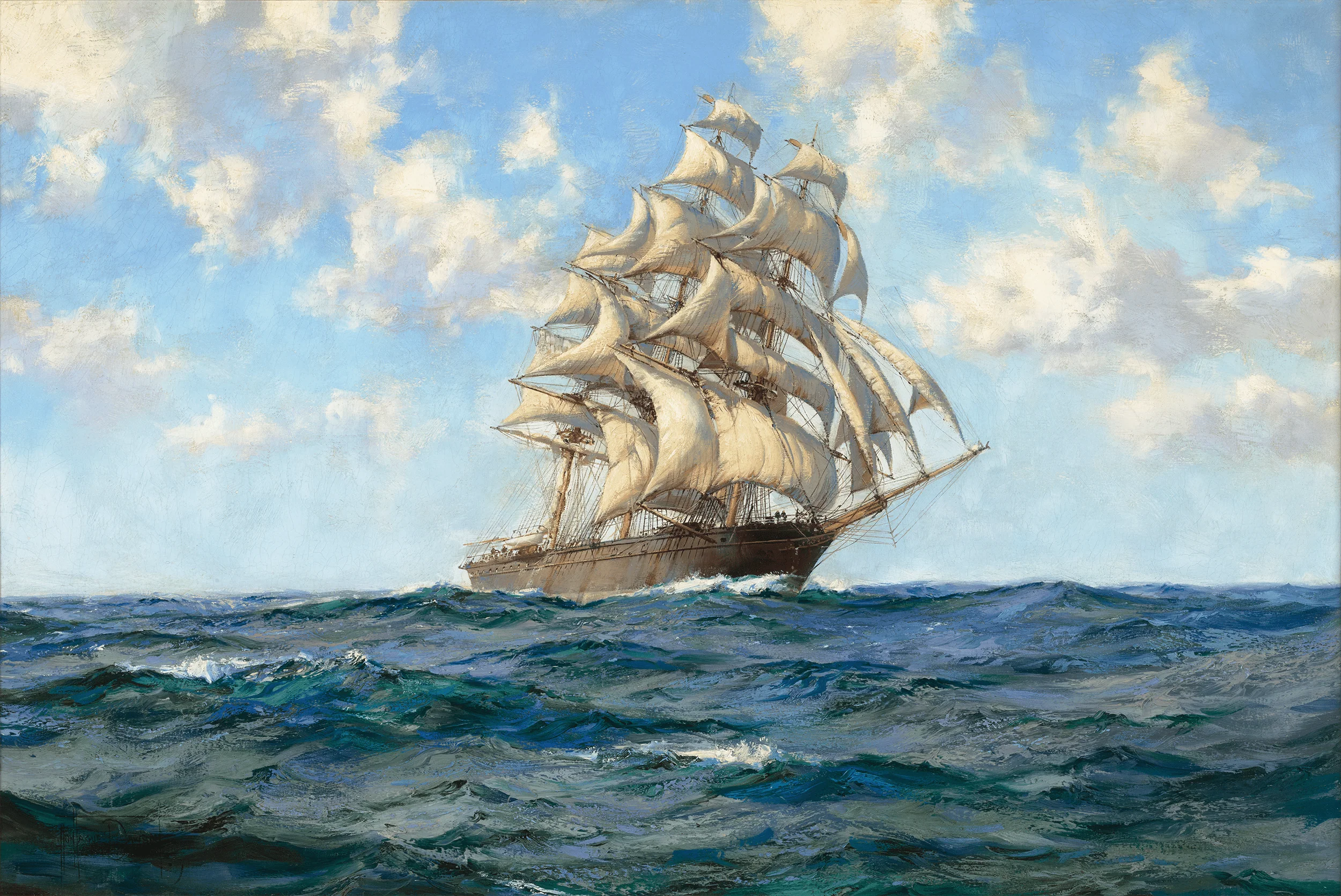 Blue Seas—The Maitland by Montague Dawson