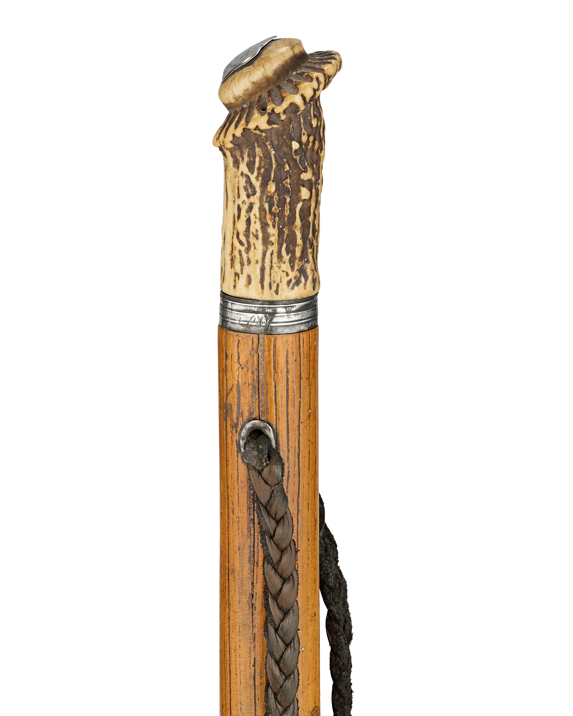 Blue Steel Sword Cane with Antler Handle - Image 3