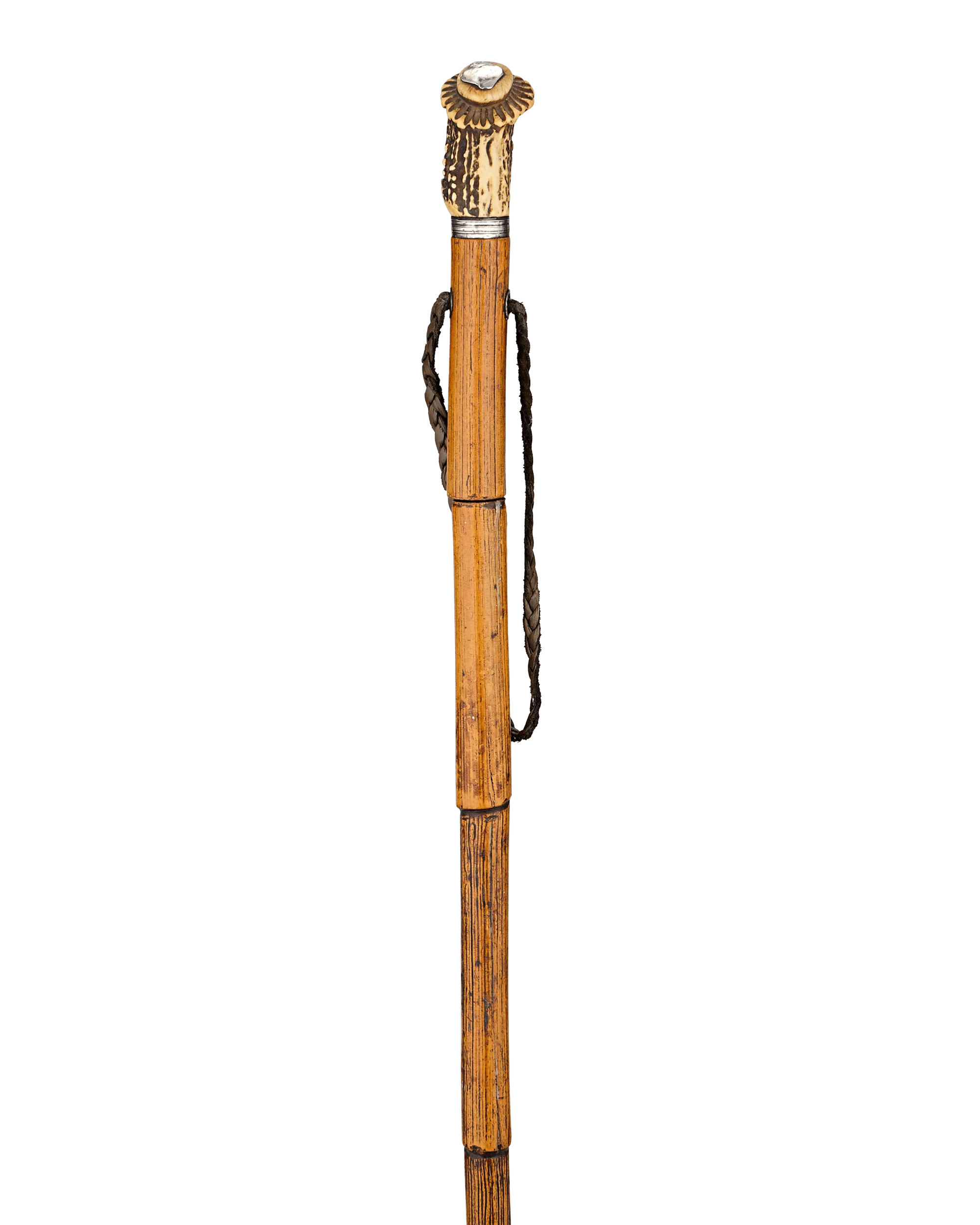 Blue Steel Sword Cane with Antler Handle - Image 4