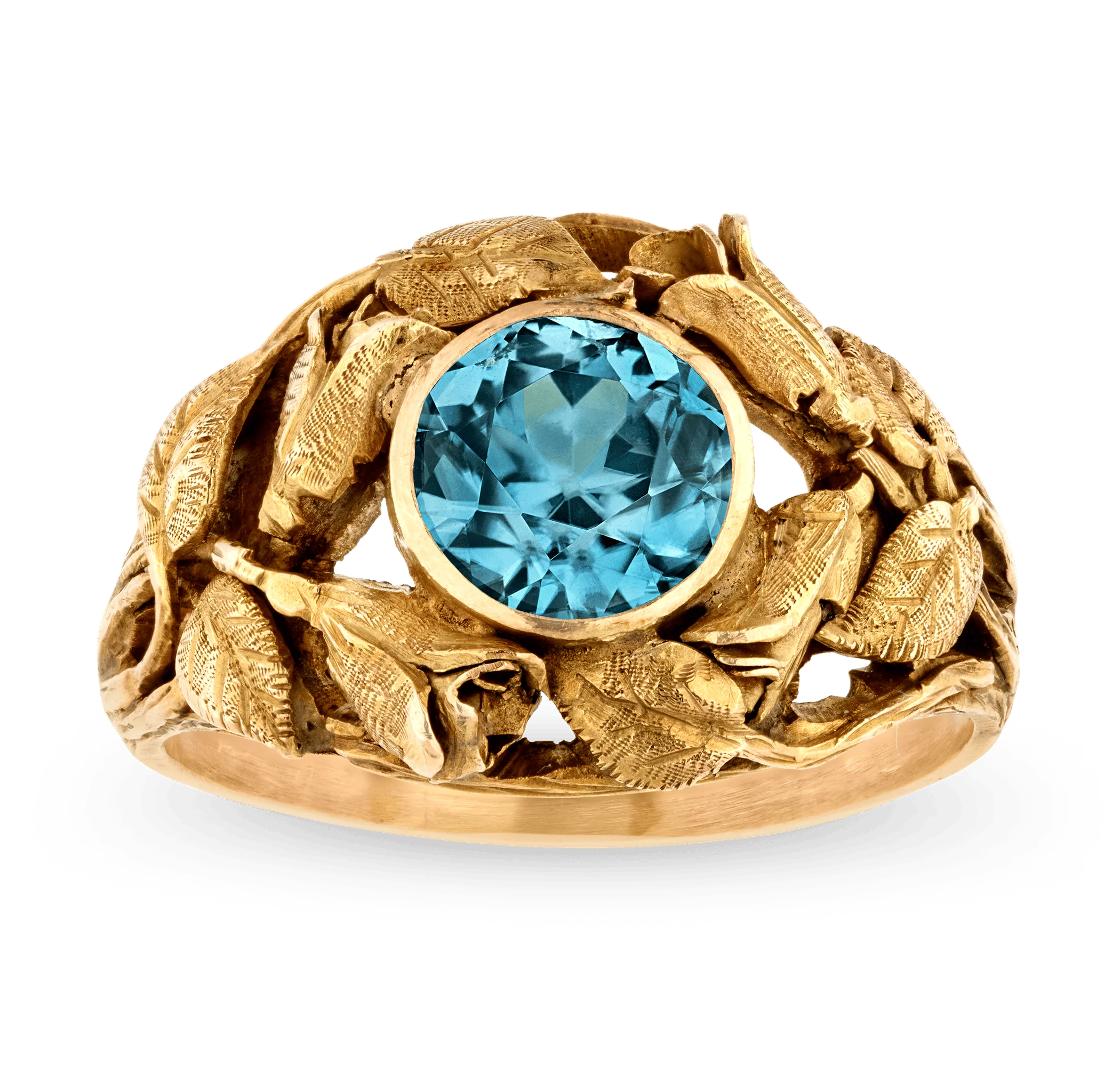 Blue Zircon Ring, 2.50 Carats