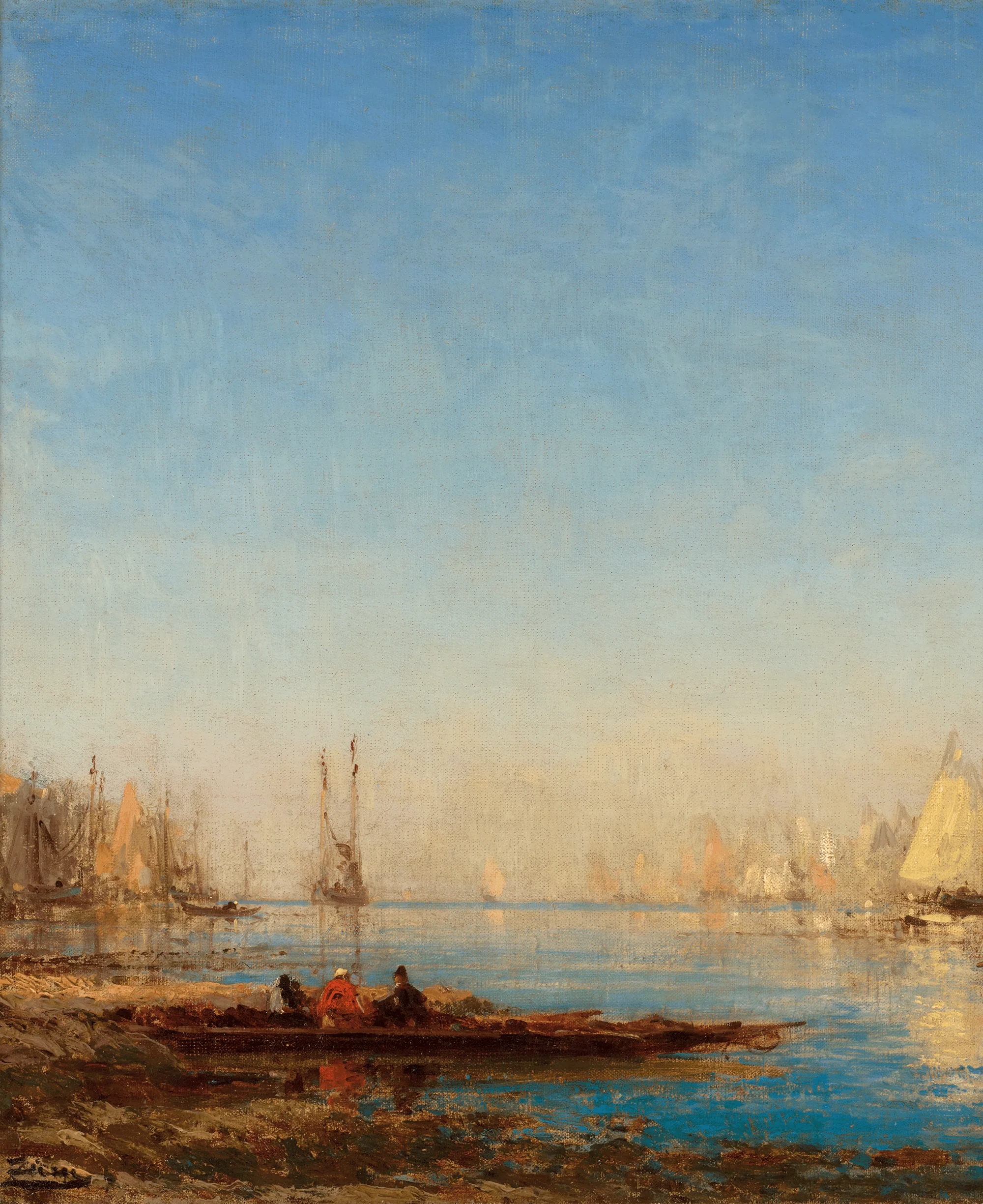 Boats in Chioggia, Venice by Félix-François Georges Ziem - Image 3