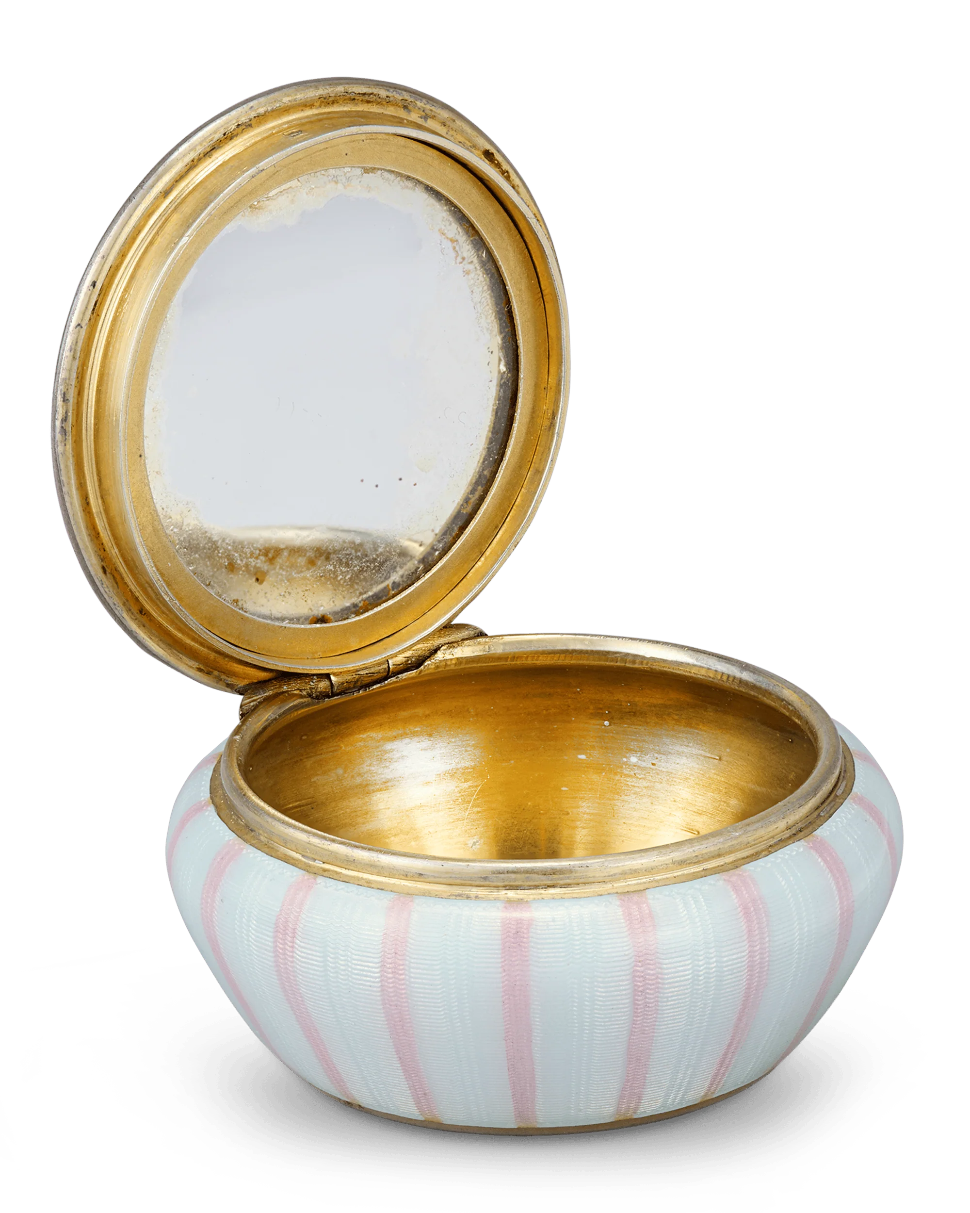 Bolin Guilloché Enamel and Silver Pill Box - Image 2