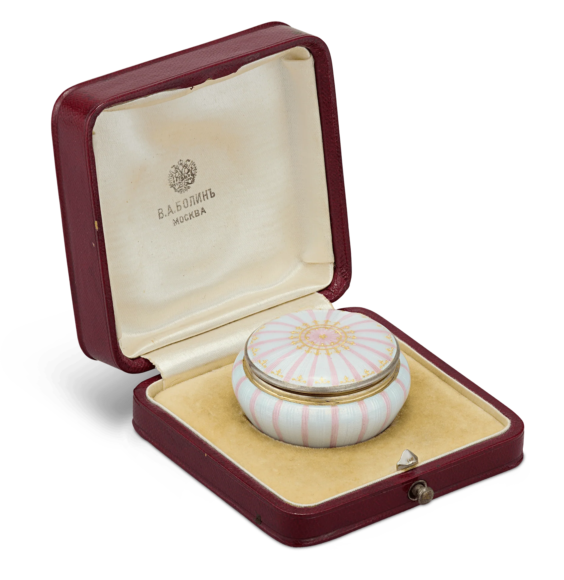 Bolin Guilloché Enamel and Silver Pill Box - Image 4