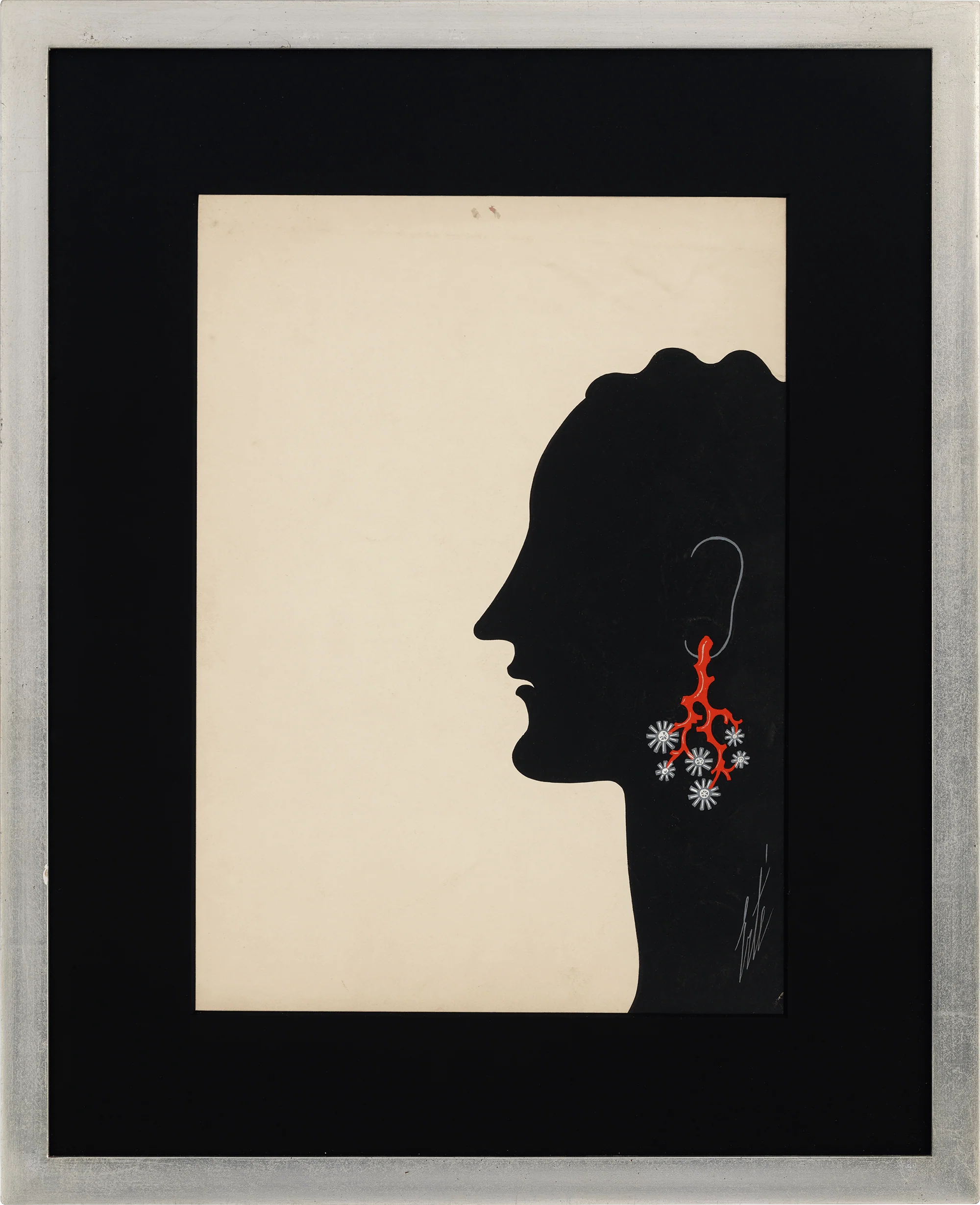 Boucles d'oreilles en corail by Erté - Image 2