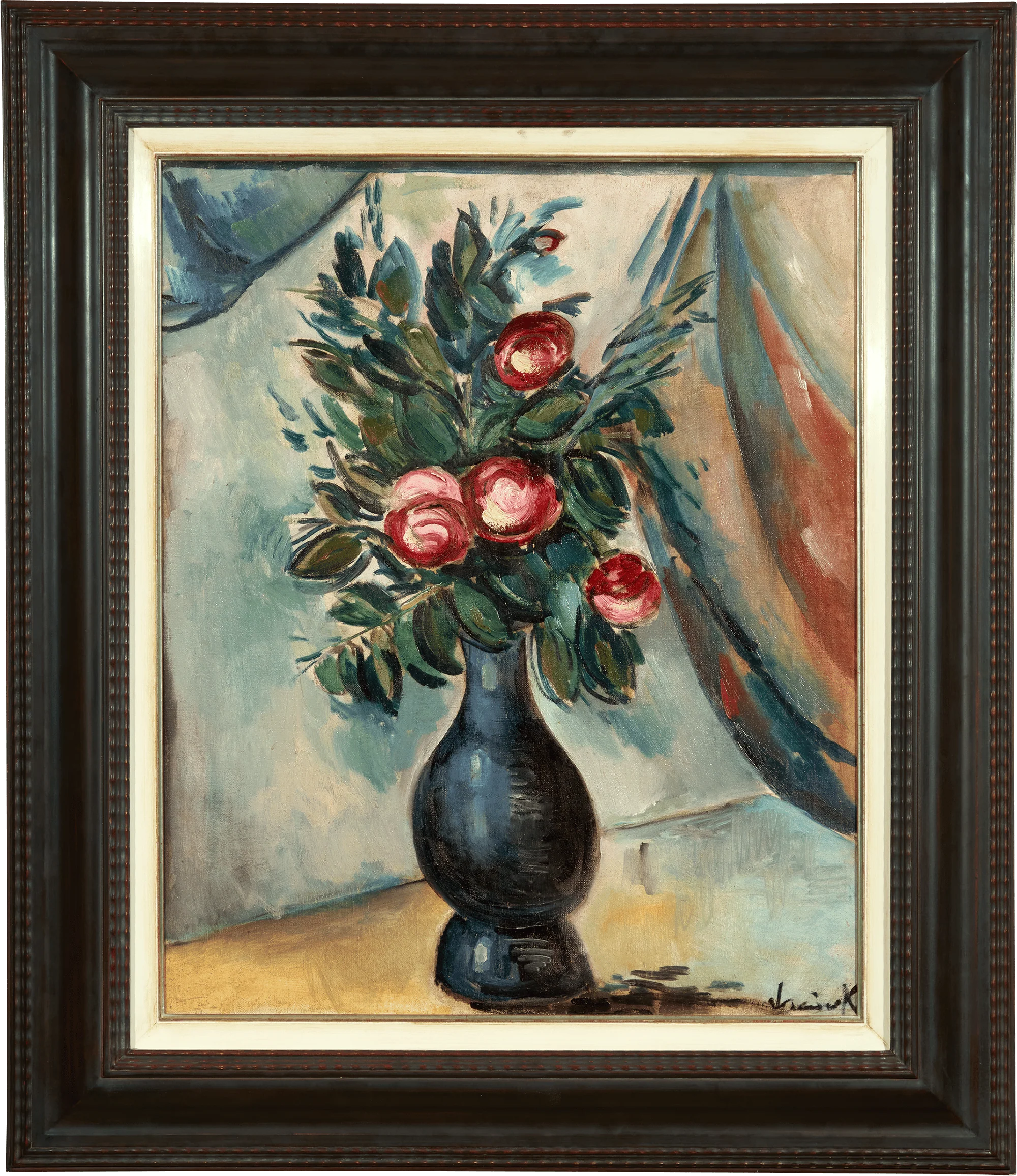 Bouquet of Peonies in a Blue Vase by Maurice de Vlaminck - Image 2