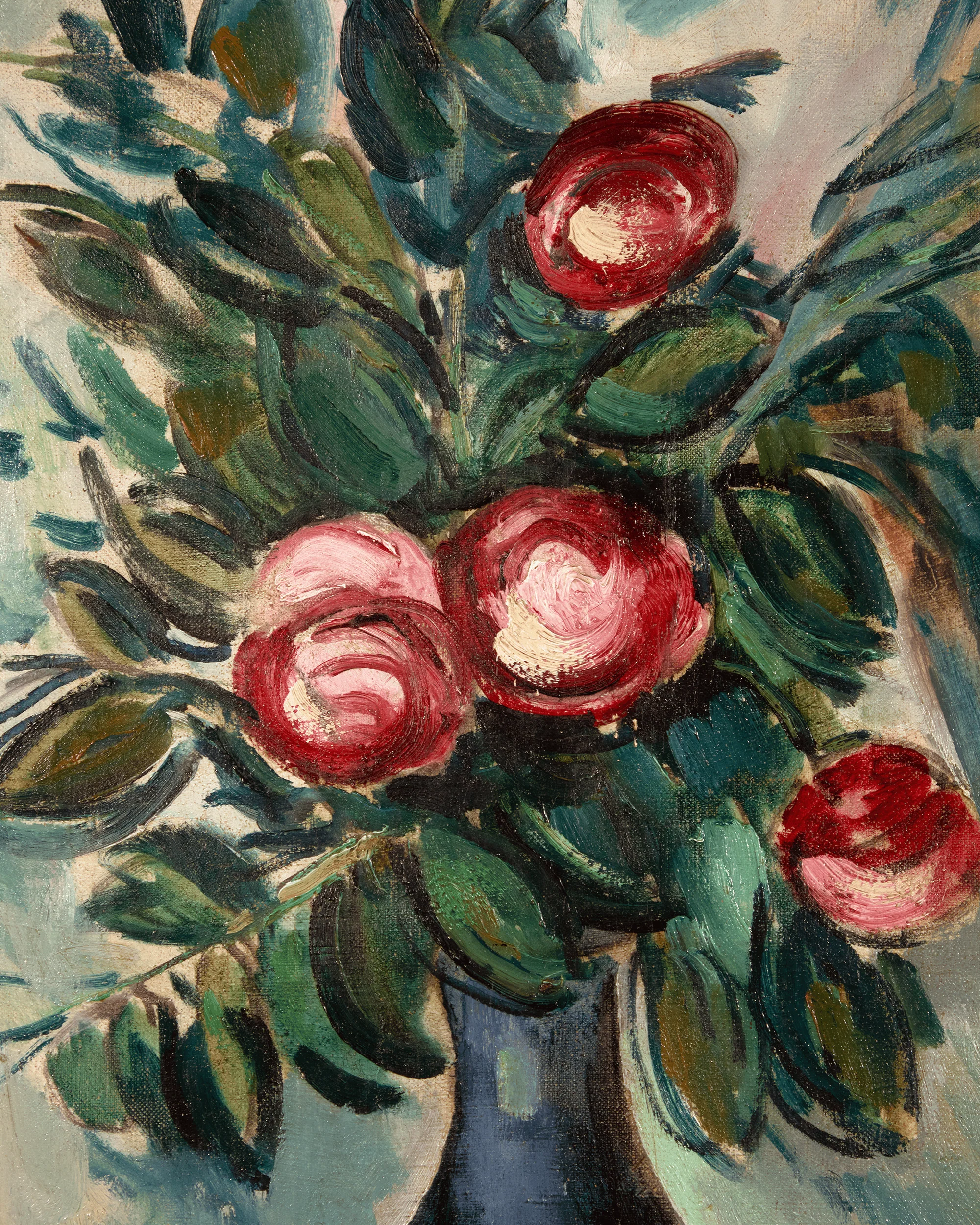 Bouquet of Peonies in a Blue Vase by Maurice de Vlaminck - Image 3