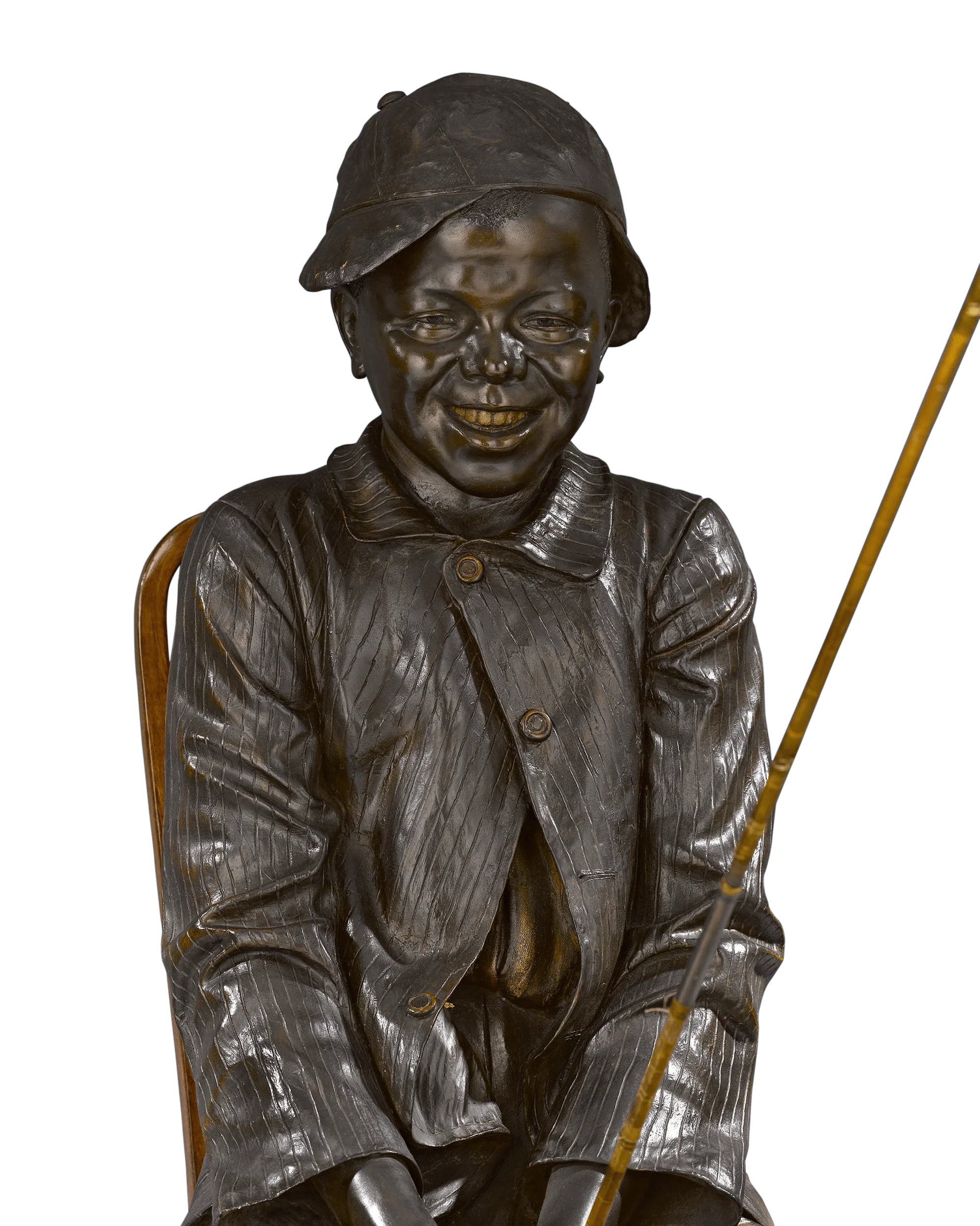 Boy Fishing Statue by Goldscheider - Image 4