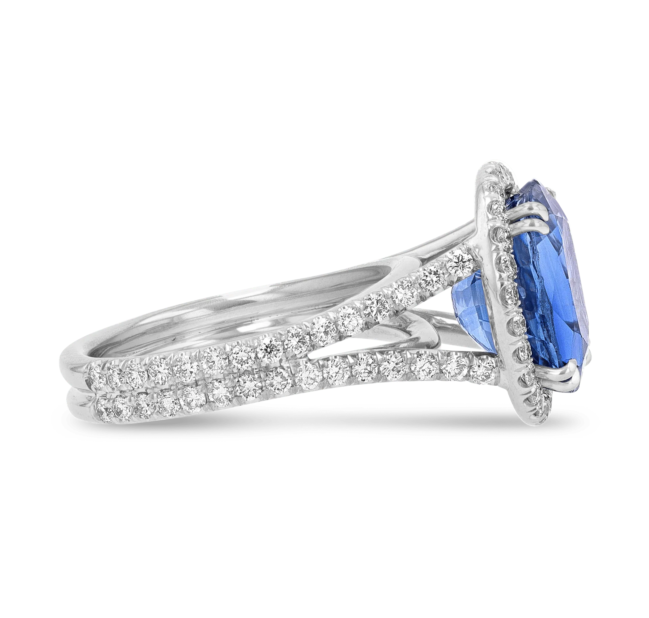 Brilliant Cut Ceylon Sapphire and Diamond Ring - Image 2