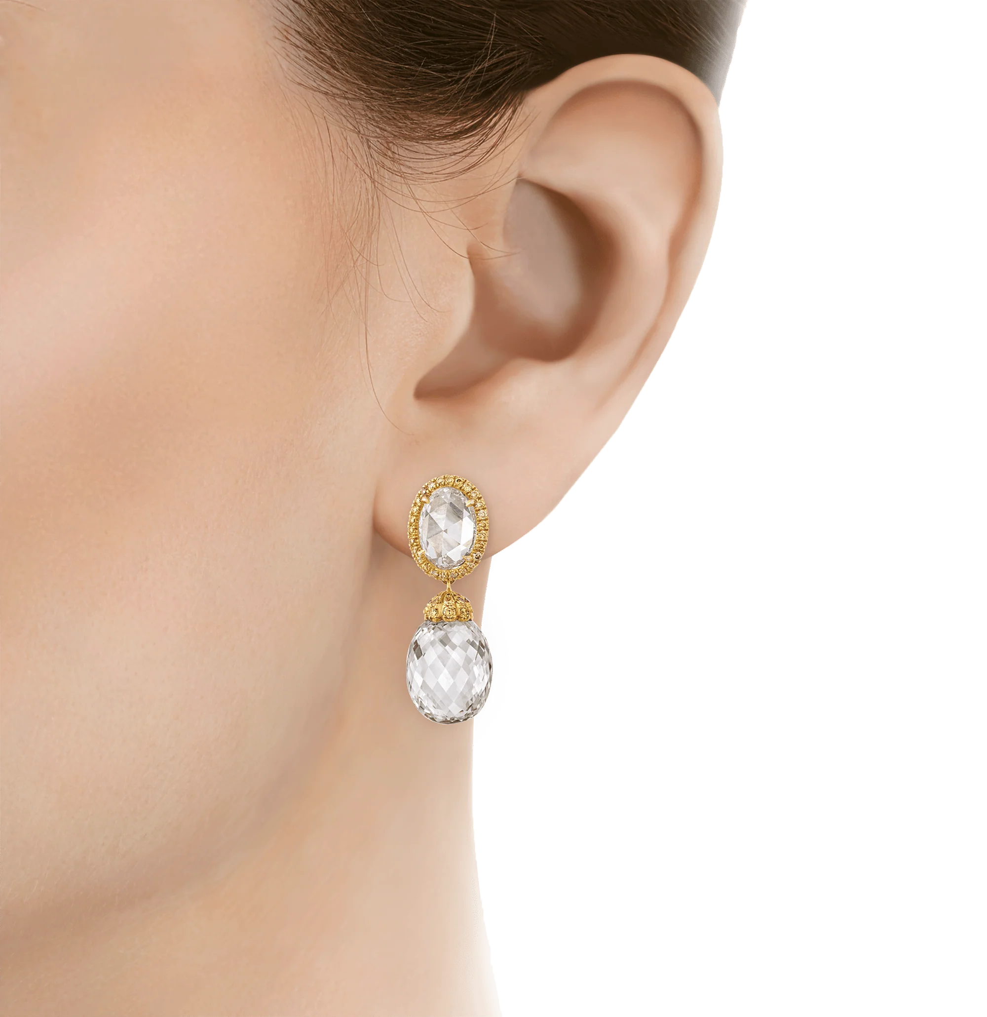 Briolette Diamond Earrings, 30.56 Carats - Image 2