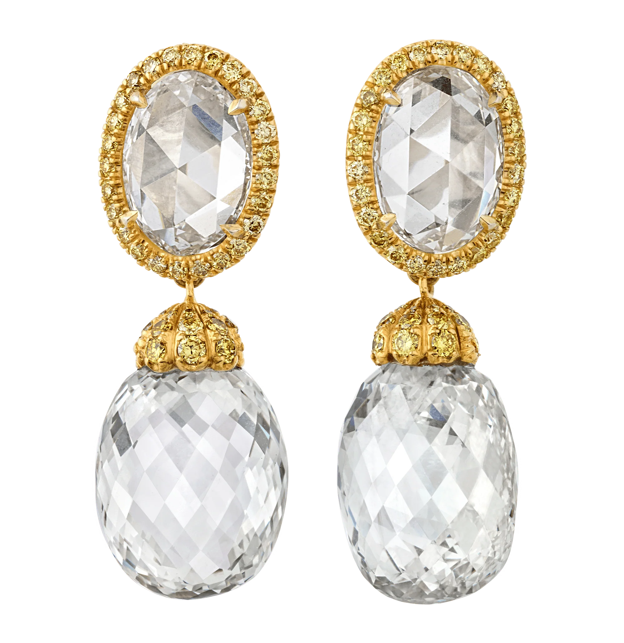 Briolette Diamond Earrings, 30.56 Carats - Image 3