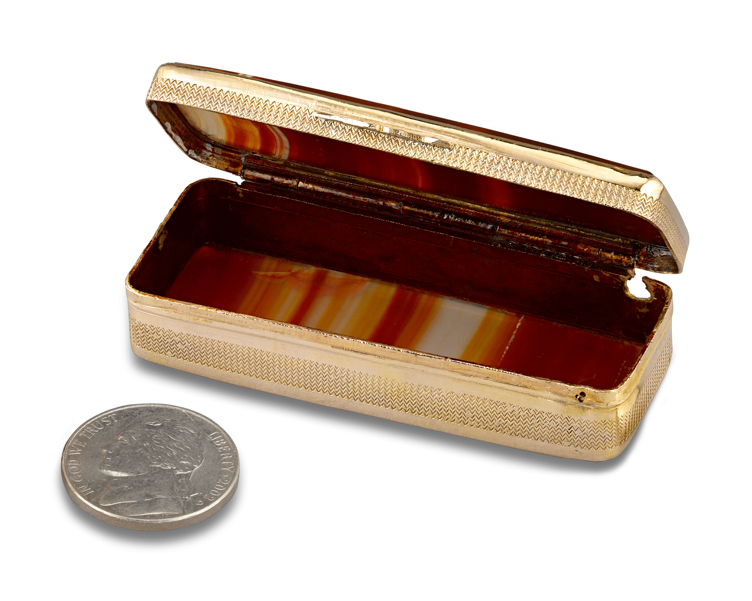 Brown Agate Snuff Box - Image 2