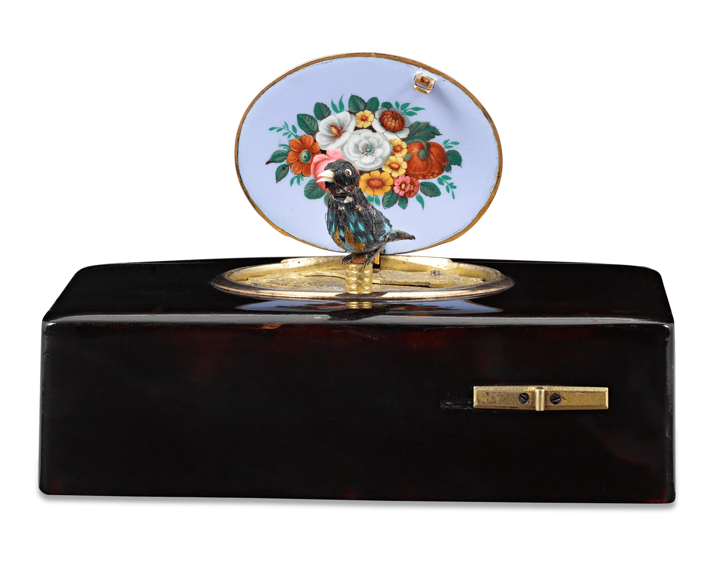 Bruguier Tortoiseshell Swiss Fusée Singing Bird Box - Image 2