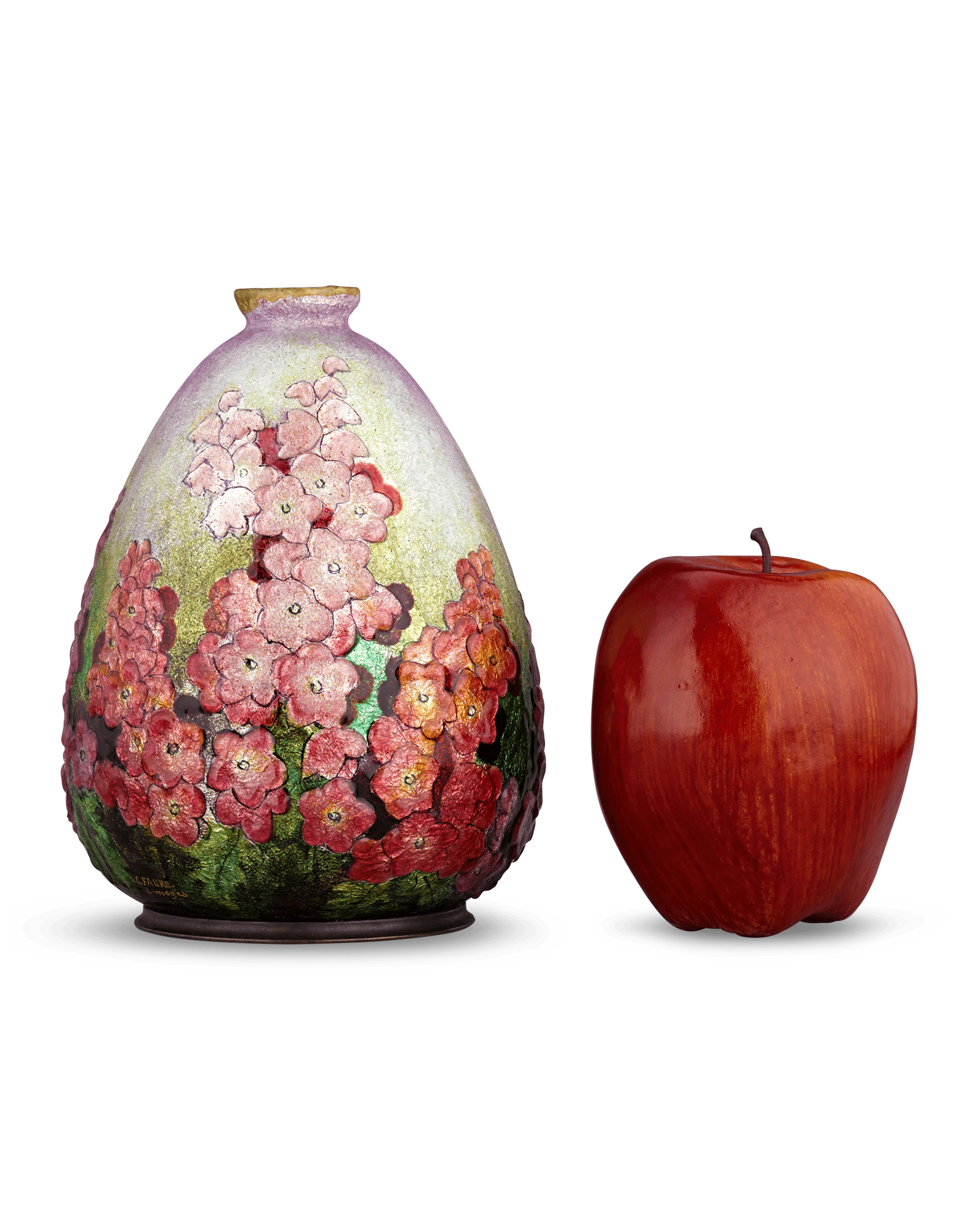 Camille Fauré Enamel Flora Vase - Image 4