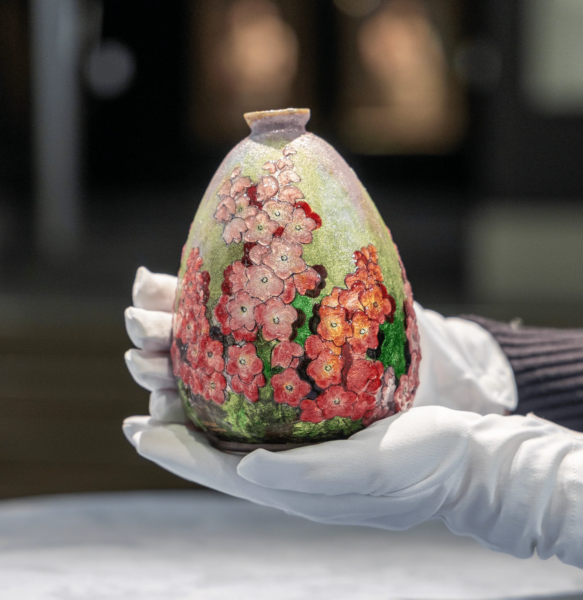 Camille Fauré Enamel Flora Vase - Image 5