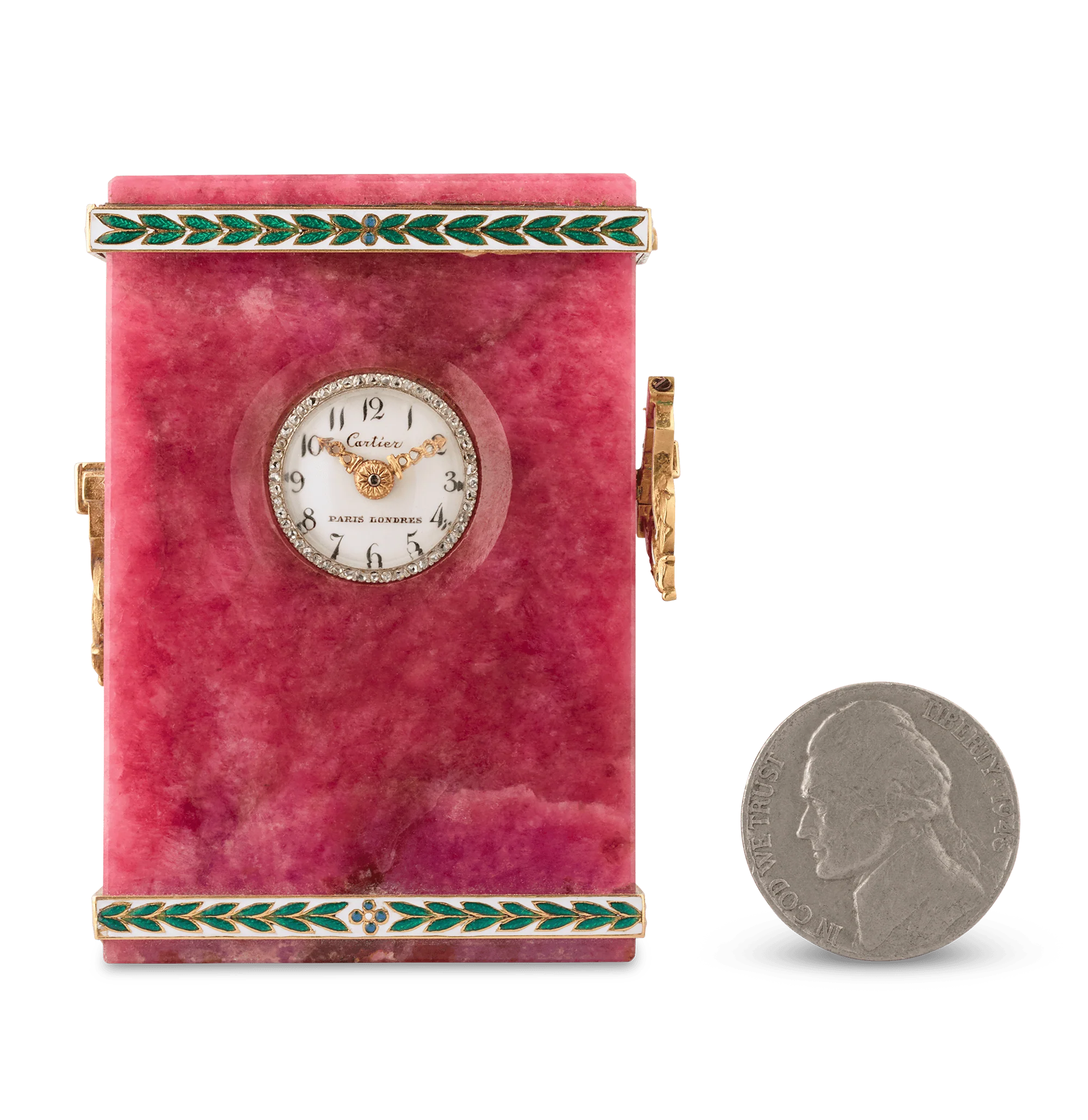 Cartier Belle Époque Rhodonite Clock - Image 3