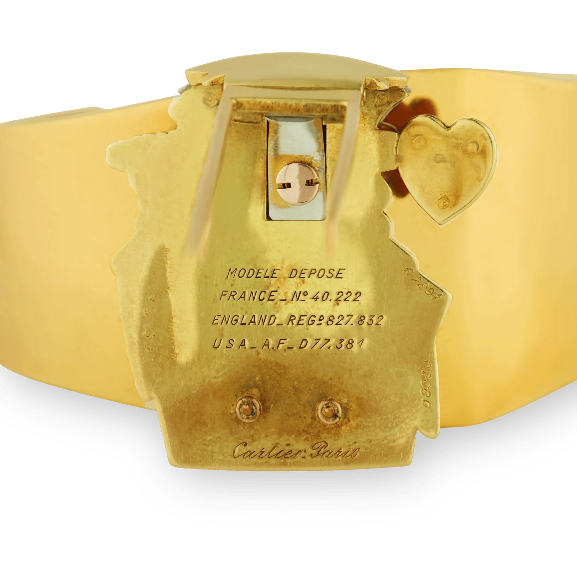 Cartier Playing Card Brooches and Gold Cuff - Image 5