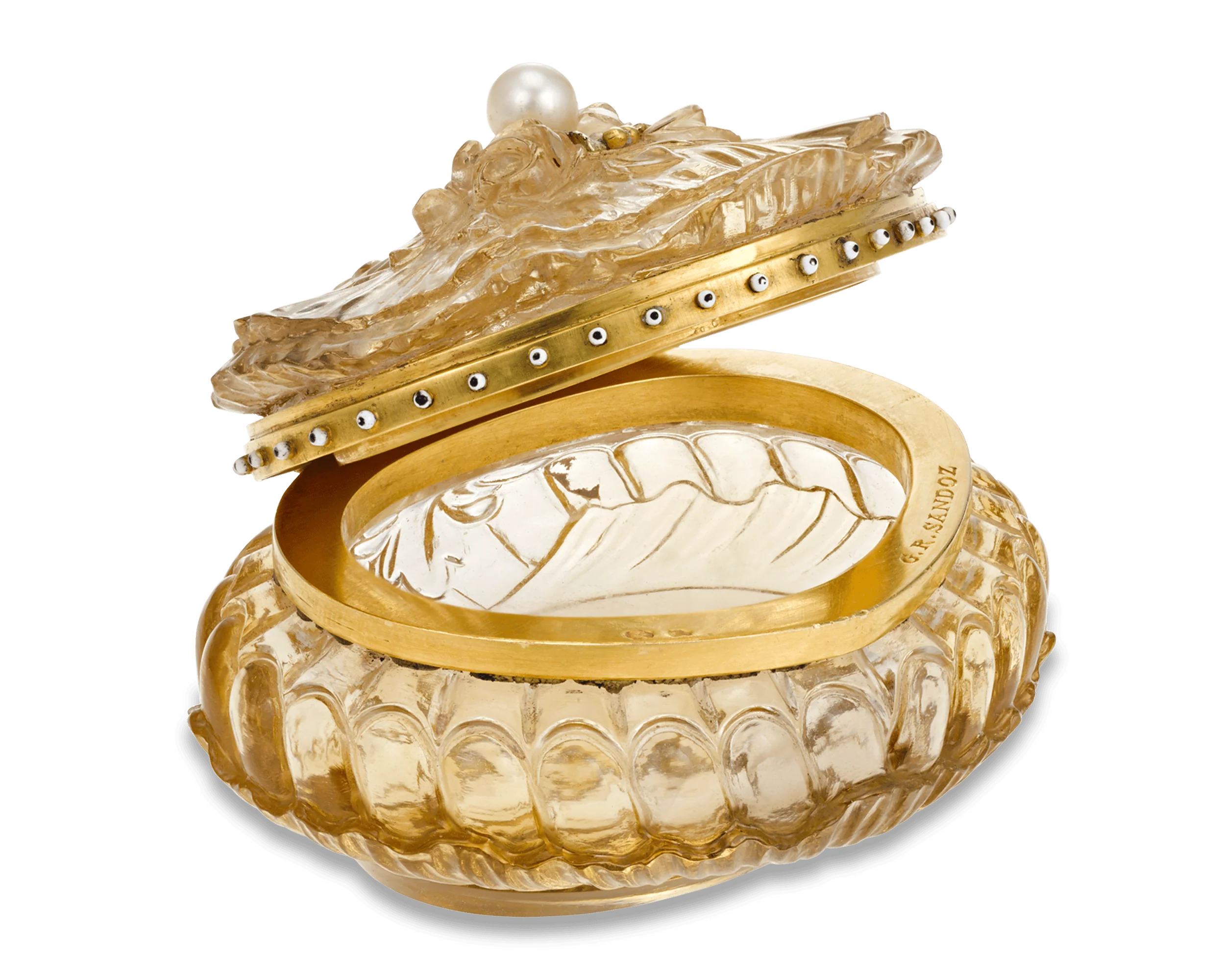 Carved Citrine Box - Image 3