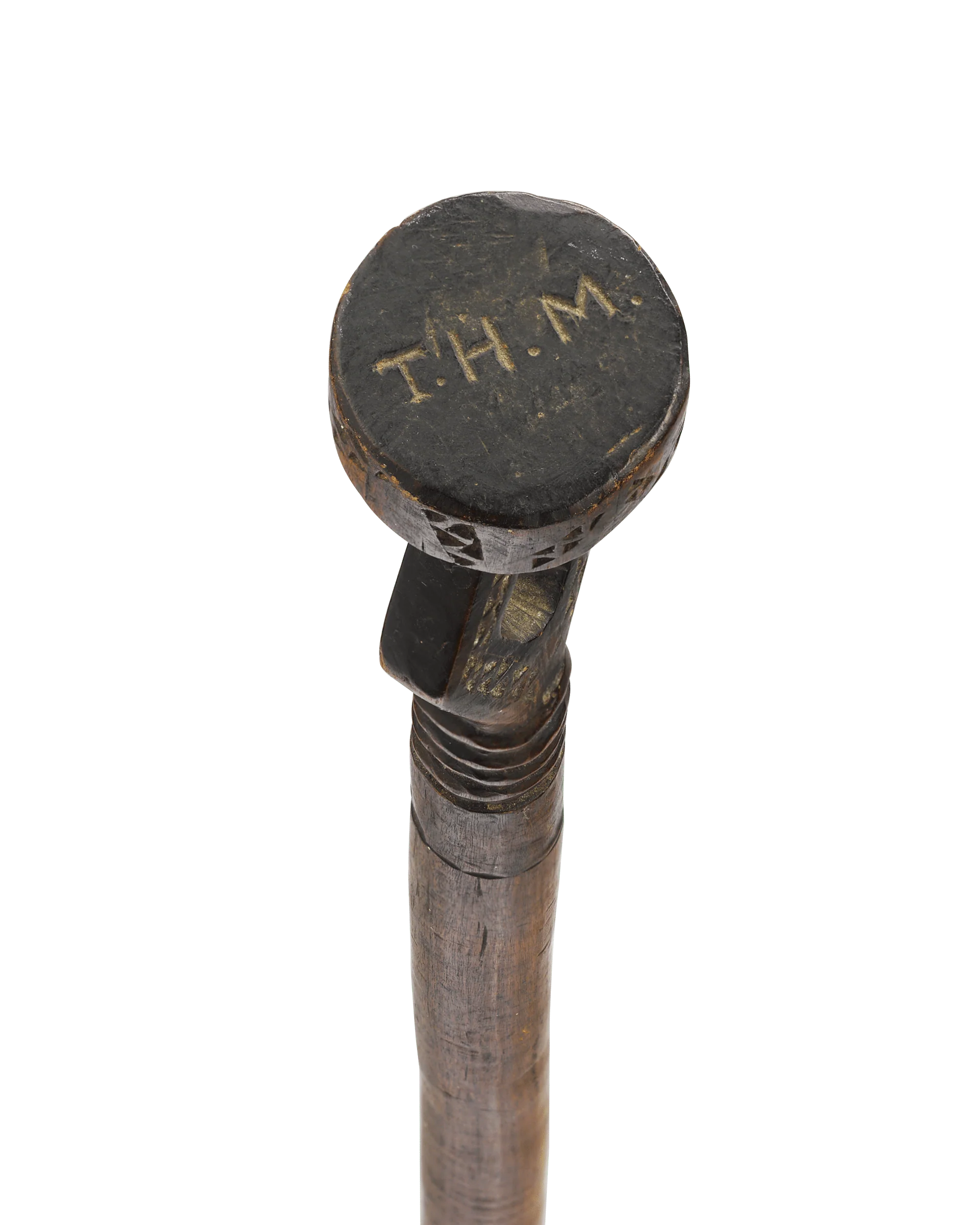 Carved Diamond Folk Art Cane - Image 2