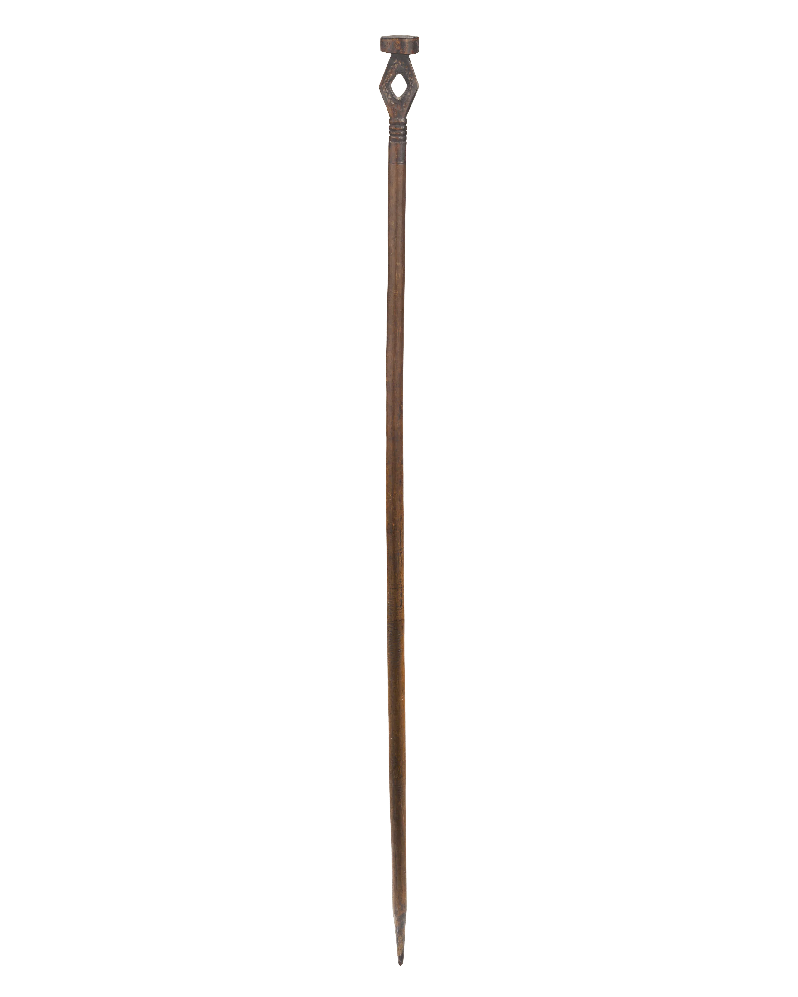 Carved Diamond Folk Art Cane - Image 3